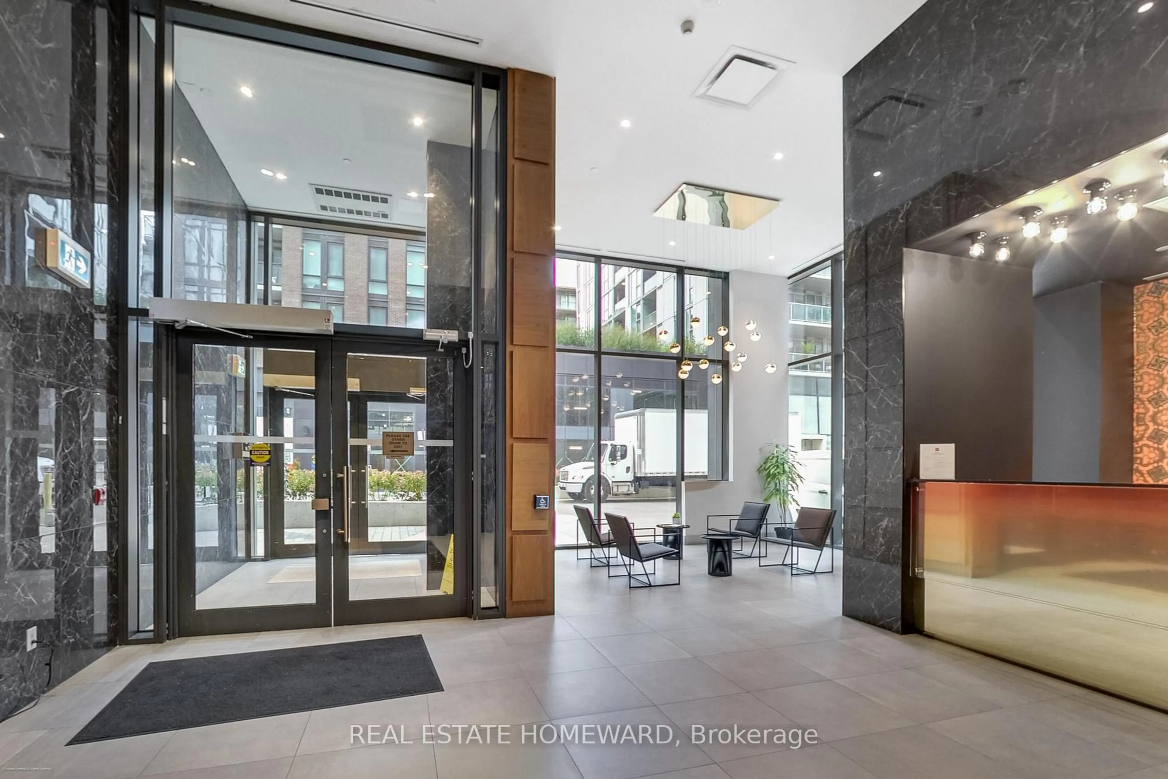 Indoor foyer for 30 Baseball Pl #1113, Toronto Ontario M4M 0E8