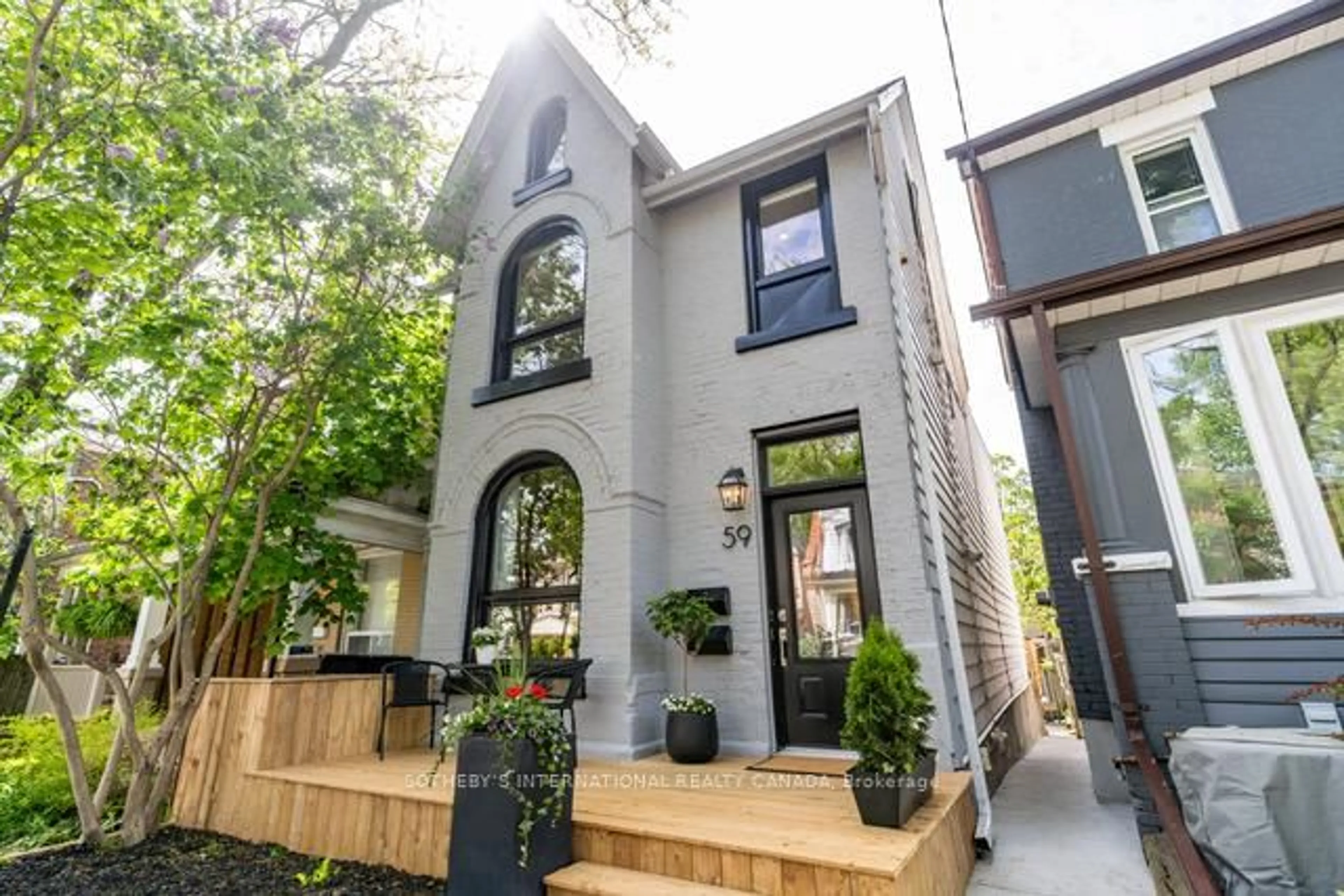 Home with brick exterior material, street for 59 Austin Ave, Toronto Ontario M4M 1V7