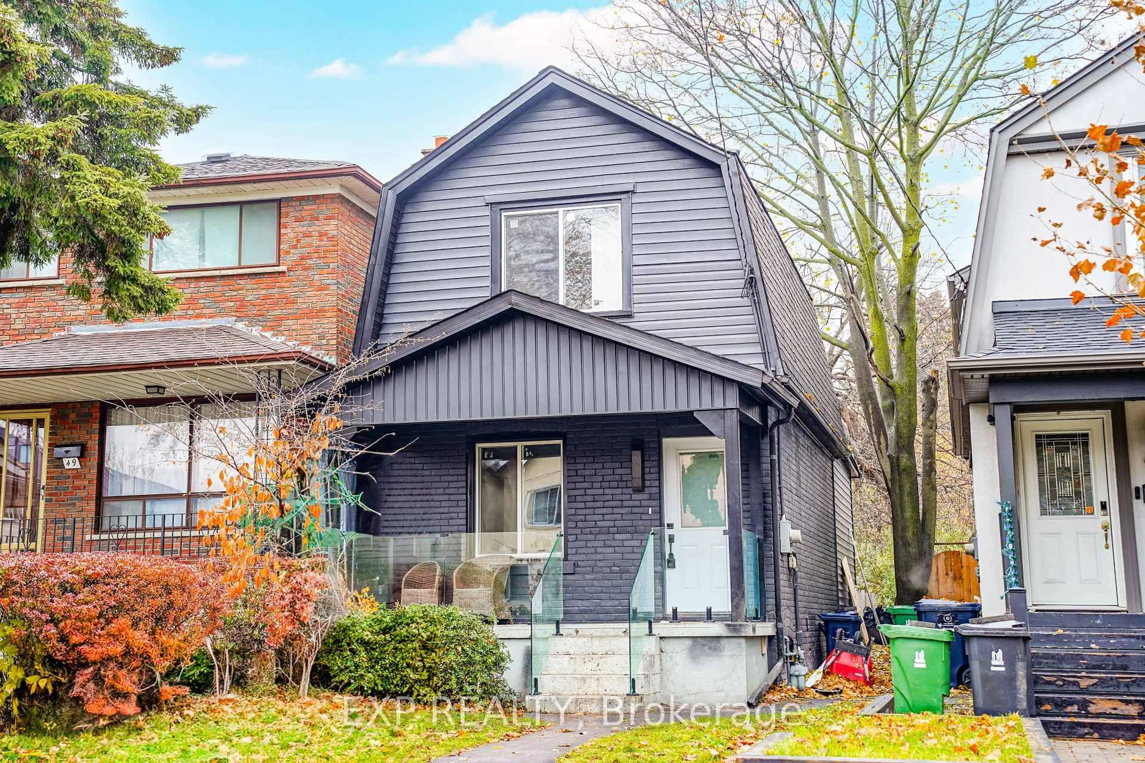 Home with brick exterior material, street for 47 Eldon Ave, Toronto Ontario M4C 5G2