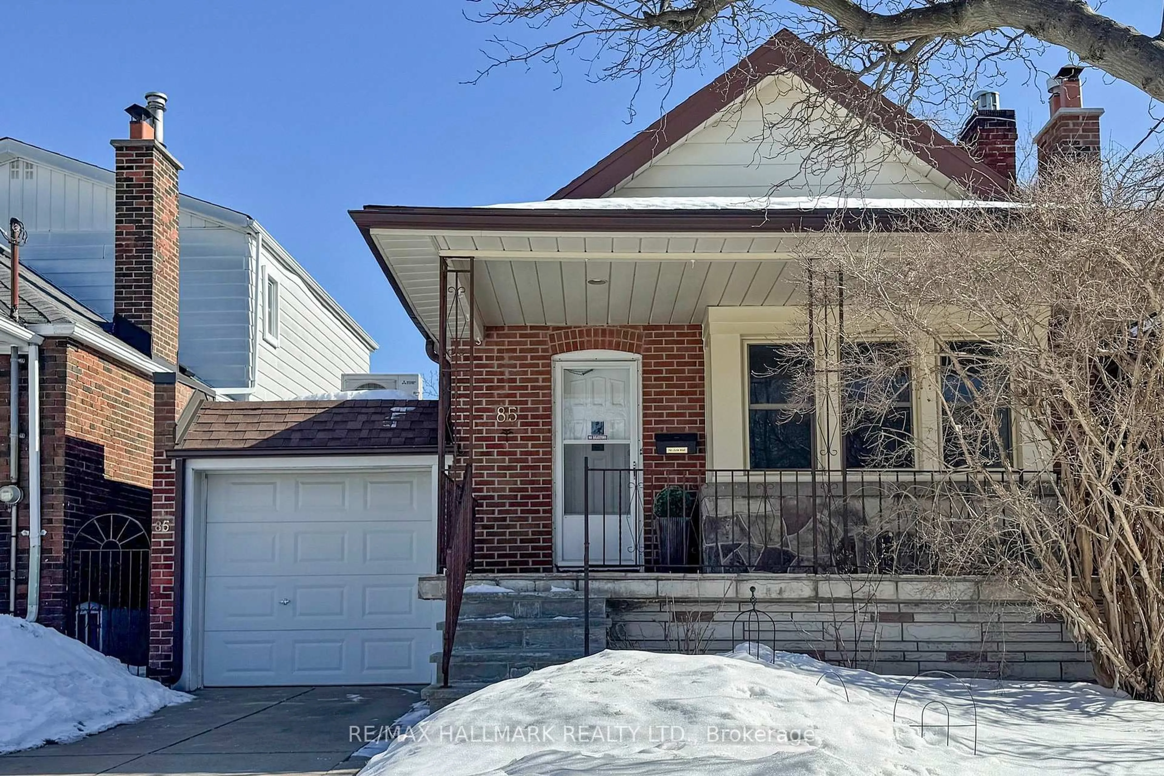 Home with brick exterior material, street for 85 Roosevelt Rd, Toronto Ontario M4J 4T8