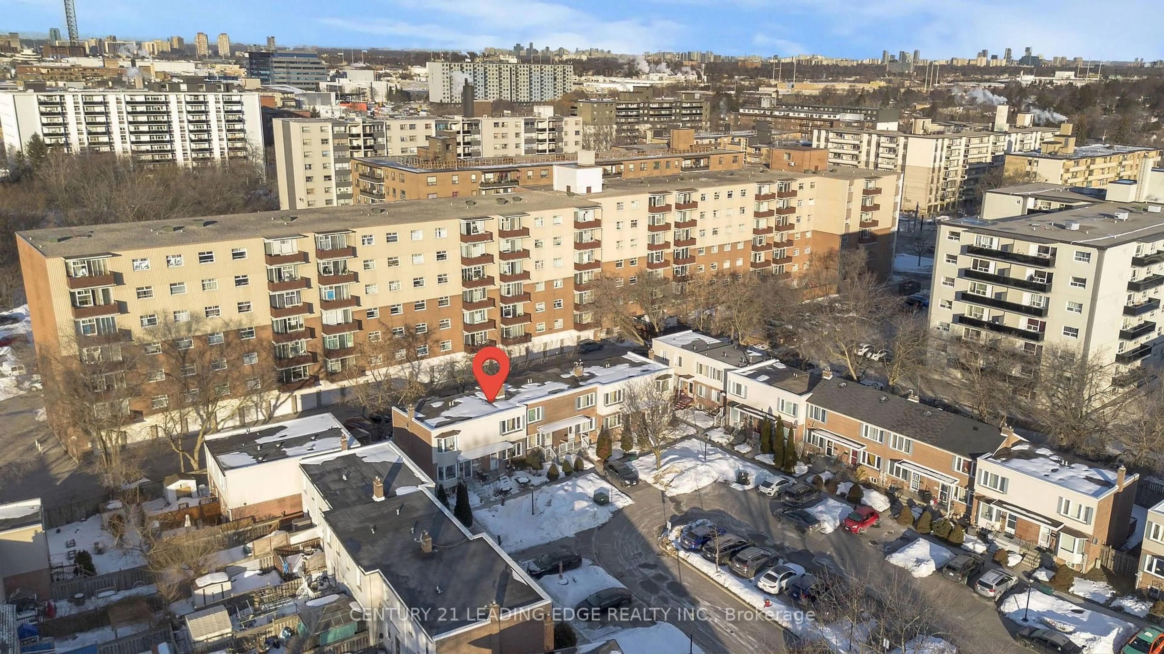 A pic from outside/outdoor area/front of a property/back of a property/a pic from drone, city buildings view from balcony for 740 Kennedy Rd #57, Toronto Ontario M1K 2C5