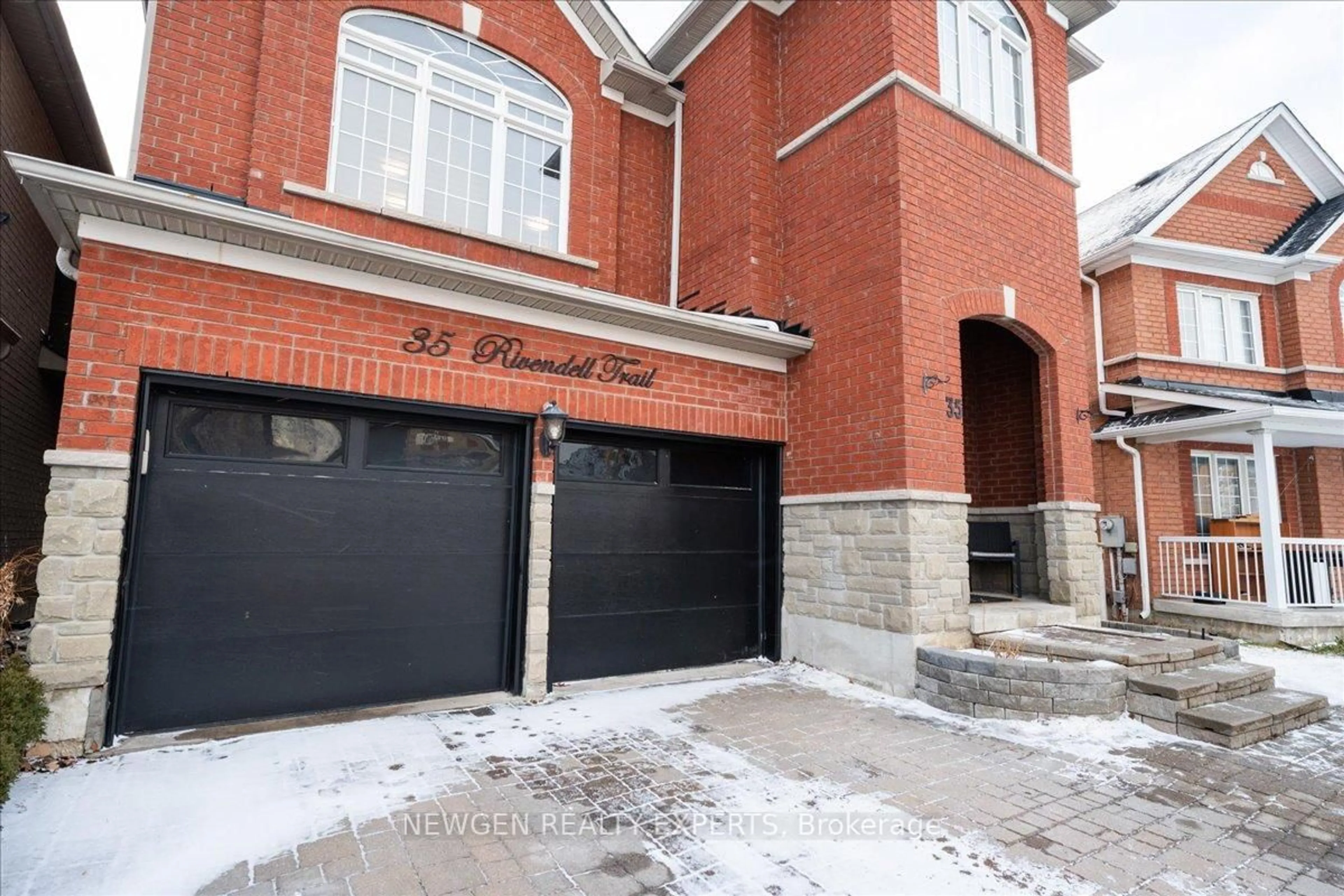 Home with brick exterior material, street for 35 Rivendell Tr, Toronto Ontario M1X 2C2