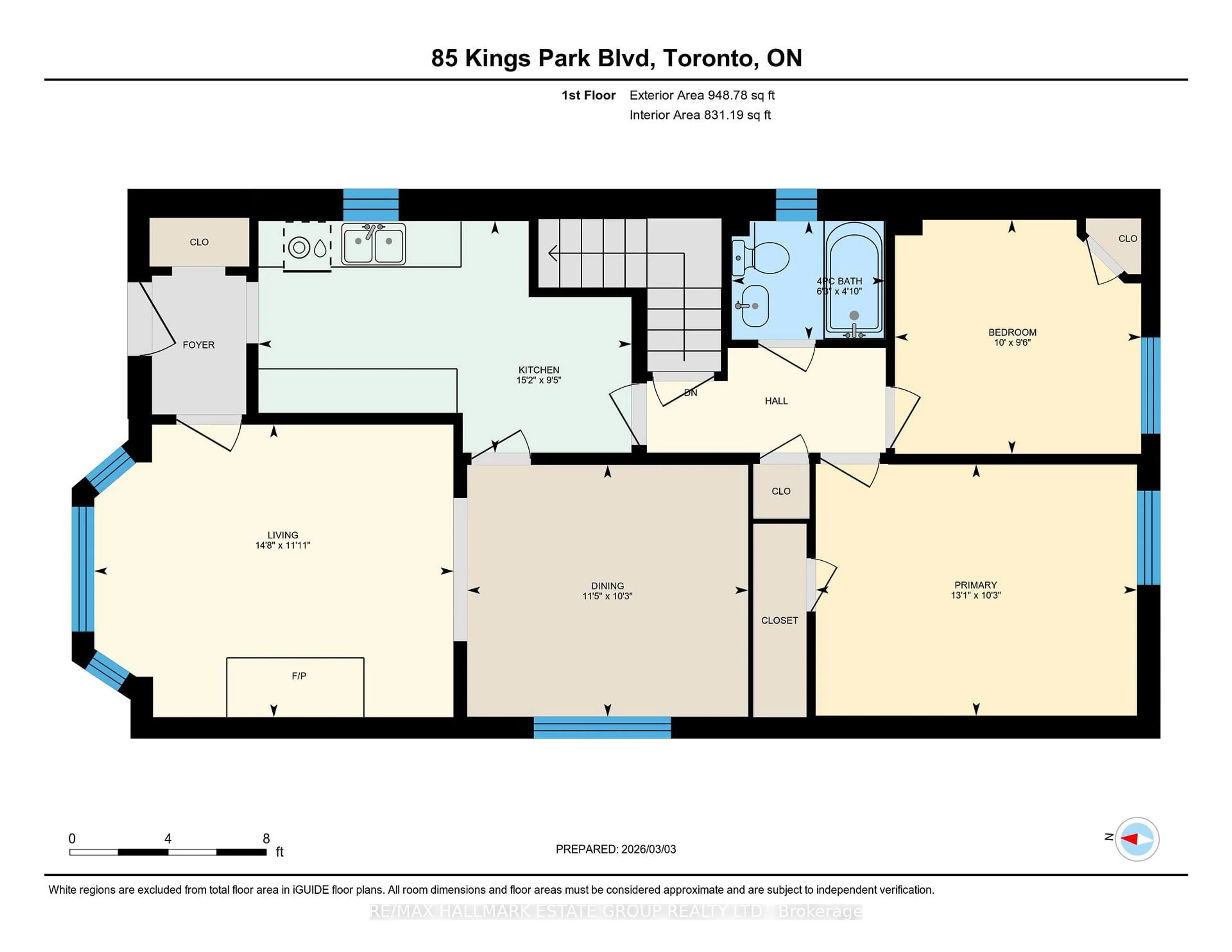 Floor plan for 85 Kings Park Blvd, Toronto Ontario M4J 2C2