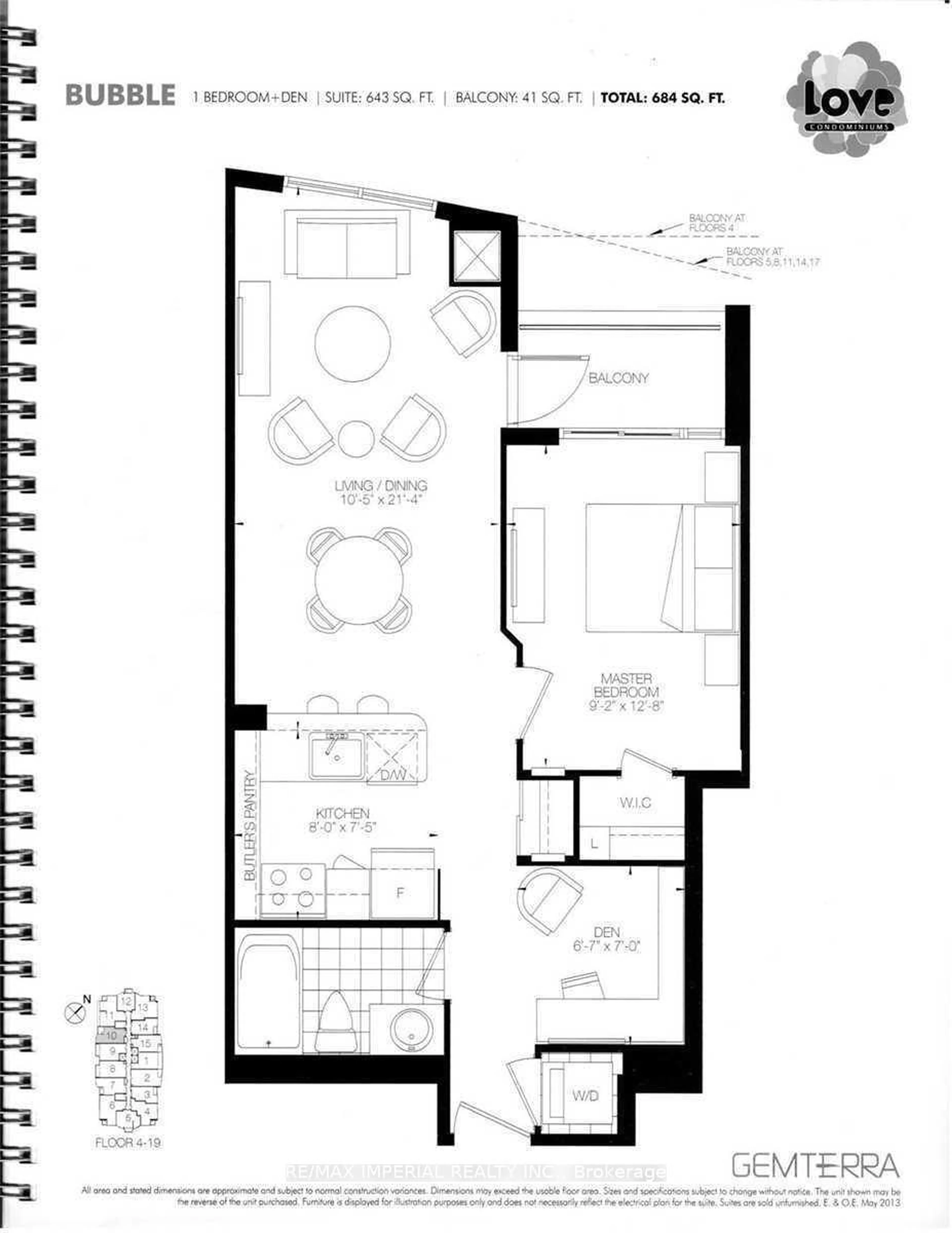 Floor plan for 185 Bonis Ave #1110, Toronto Ontario M1T 0A4