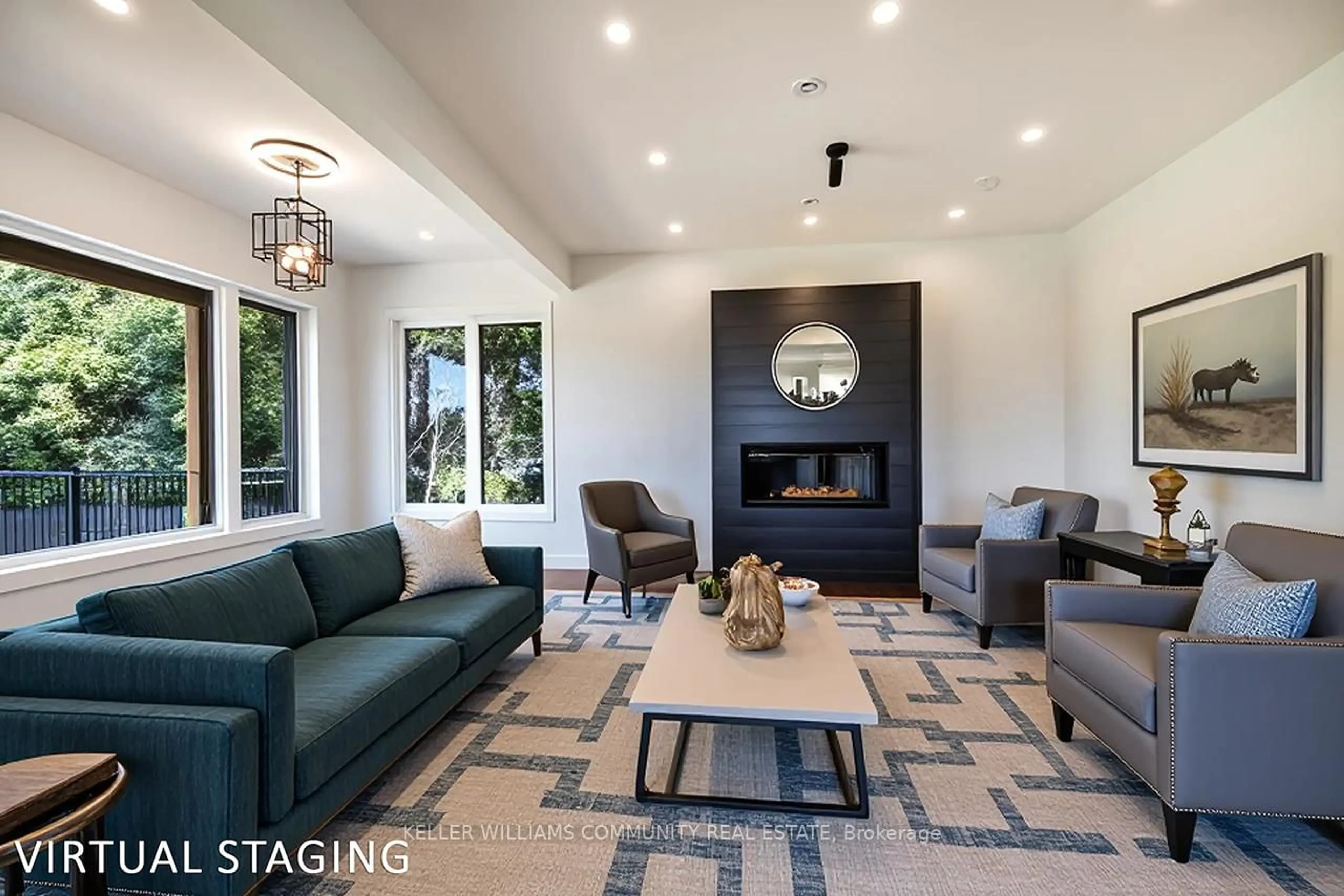 Living room with furniture, ceramic/tile floor for 2246 Highway 2, Clarington Ontario L1C 3K7