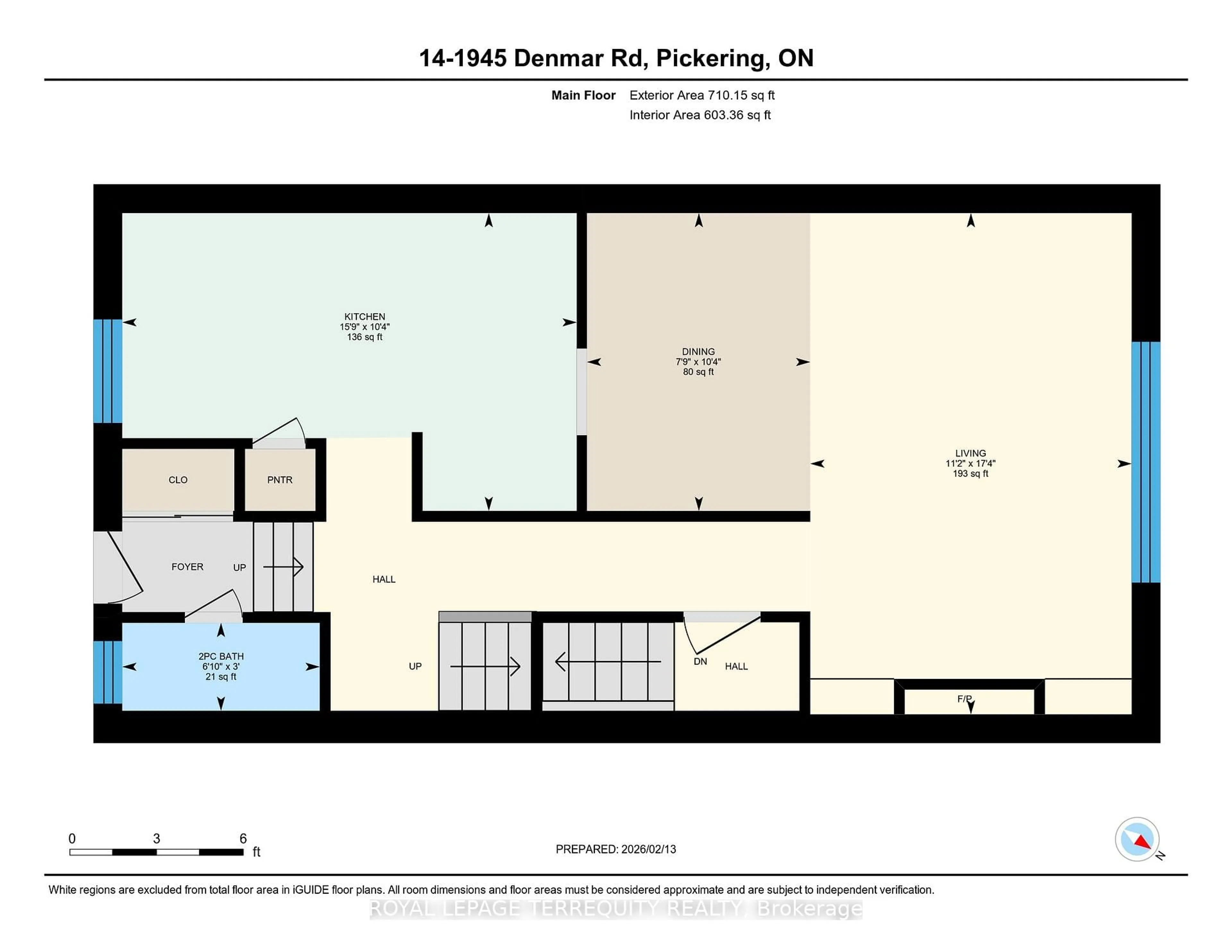 Floor plan for 1945 Denmar Rd #14, Pickering Ontario L1V 3E2