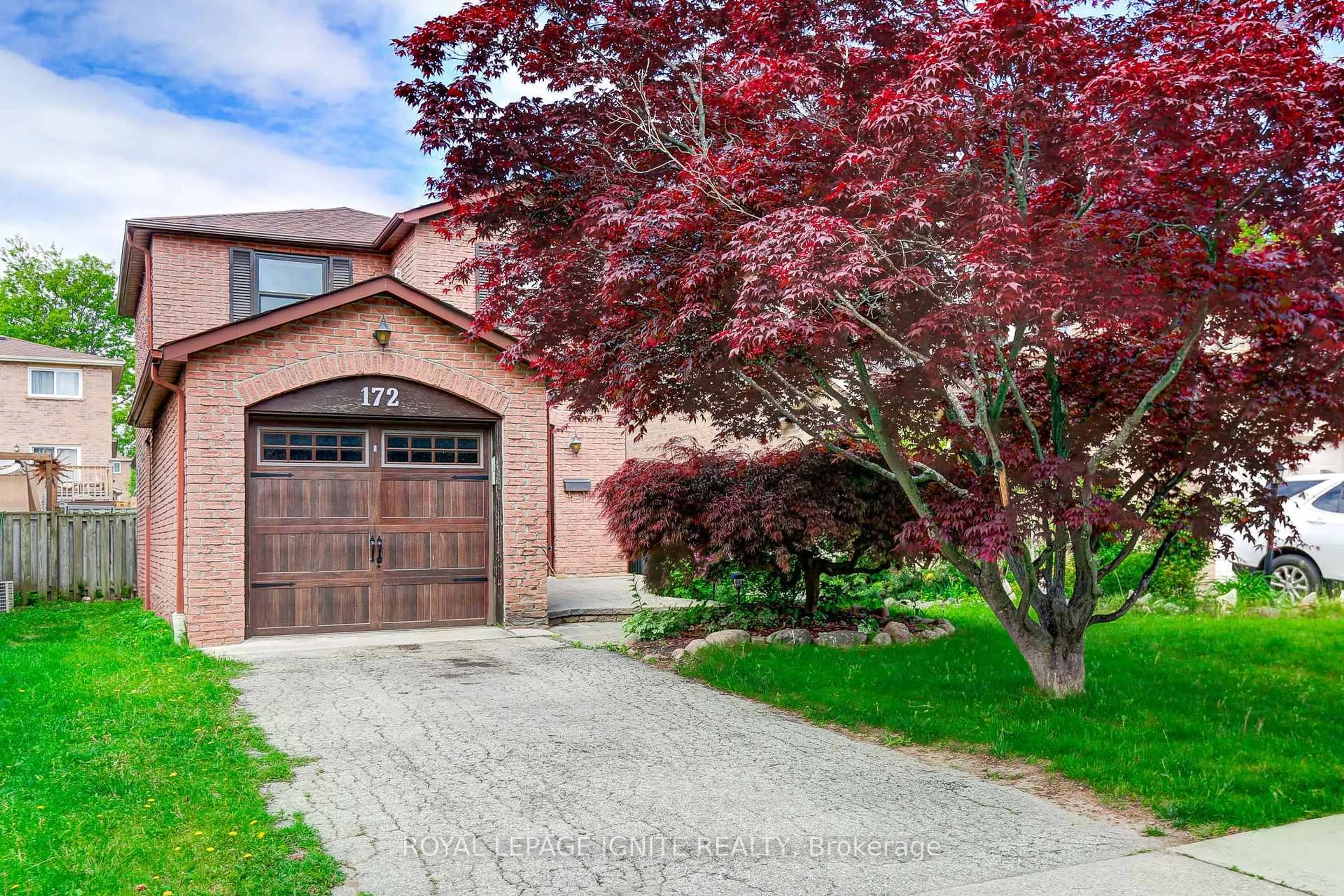 Home with brick exterior material, street for 172 Radford Dr, Ajax Ontario L1T 2C2