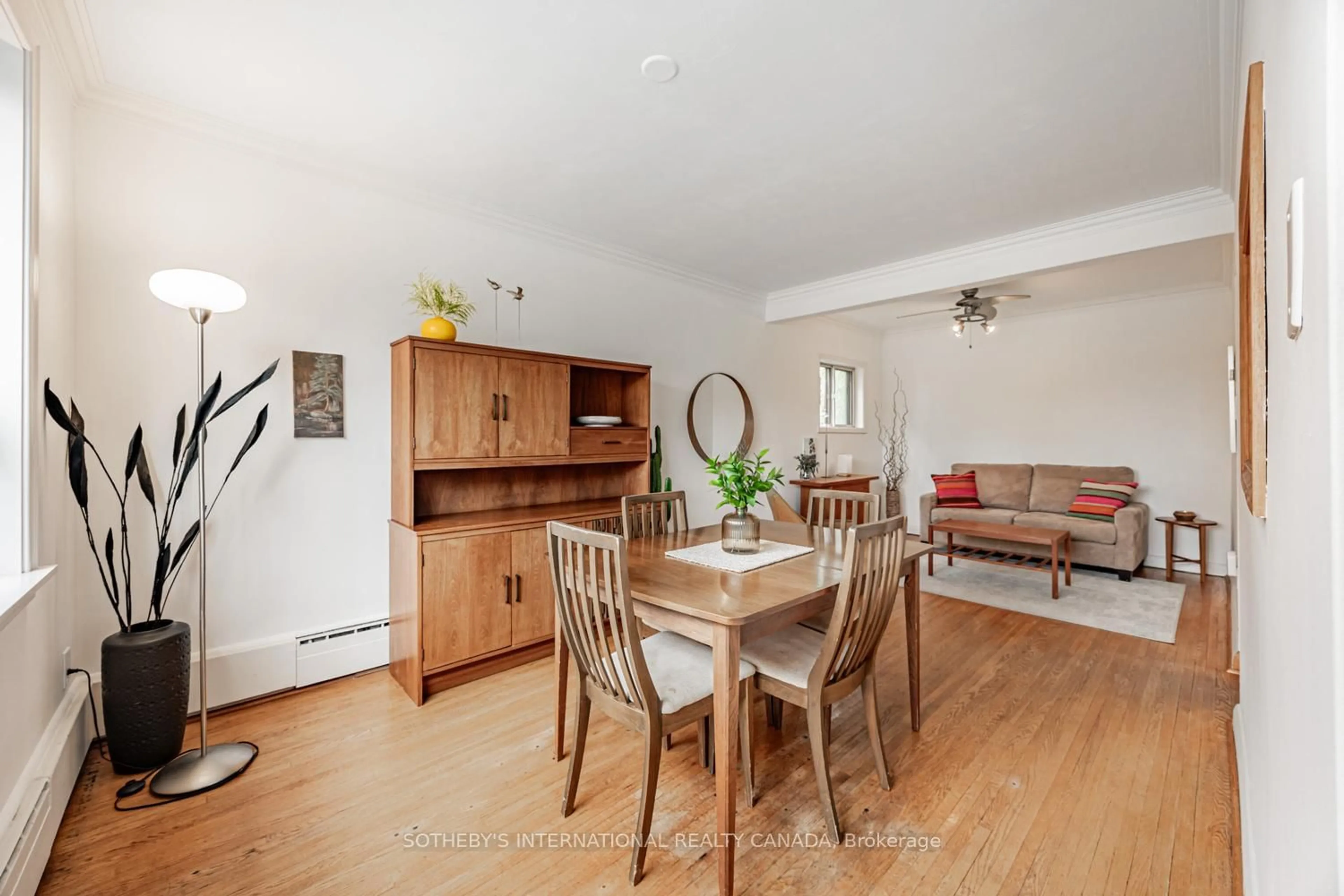 Dining room, wood/laminate floor for 21 Tripp Cres, Toronto Ontario M1P 1B4