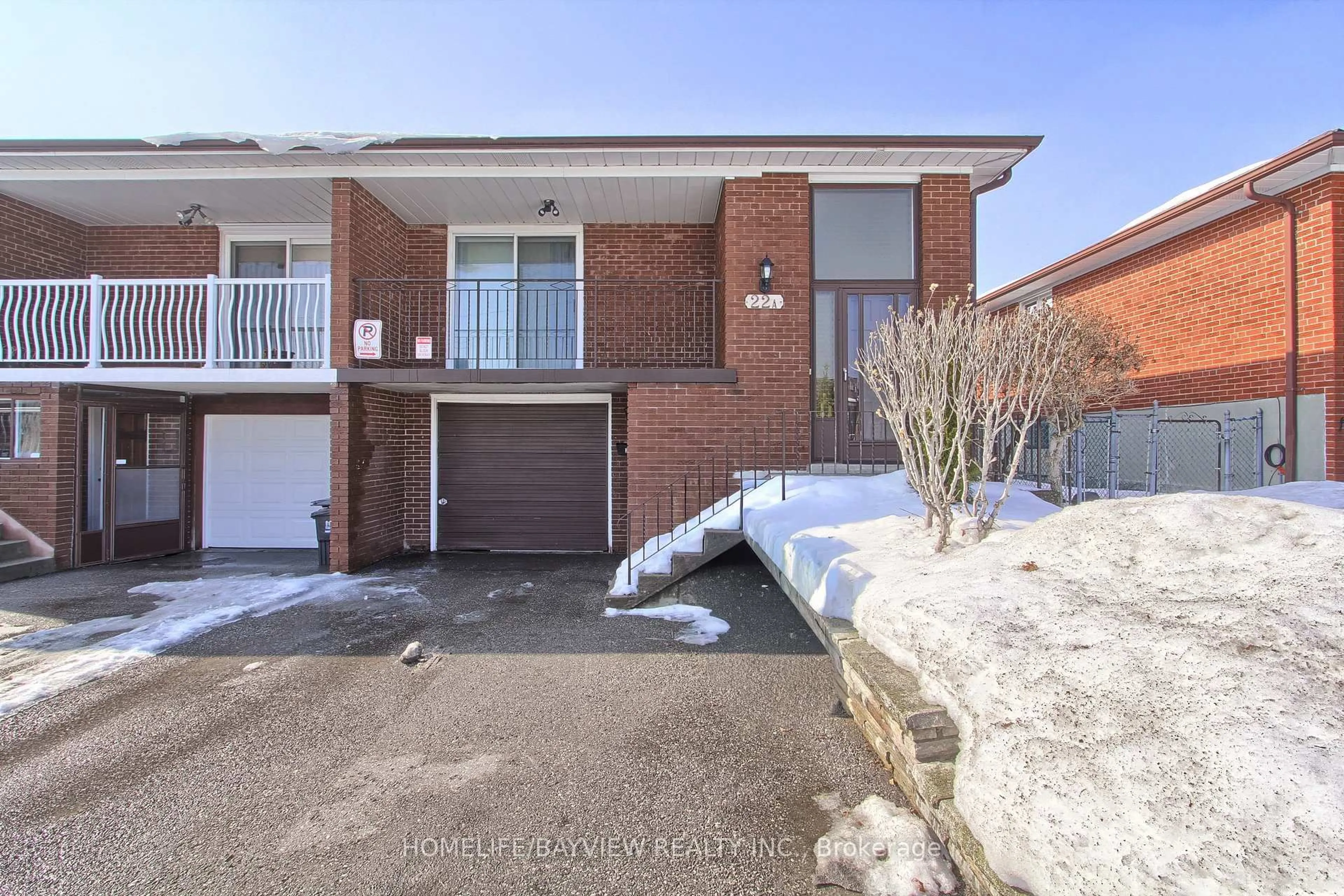 Home with brick exterior material, street for 22A Kingsdown Dr, Toronto Ontario M1K 3B8