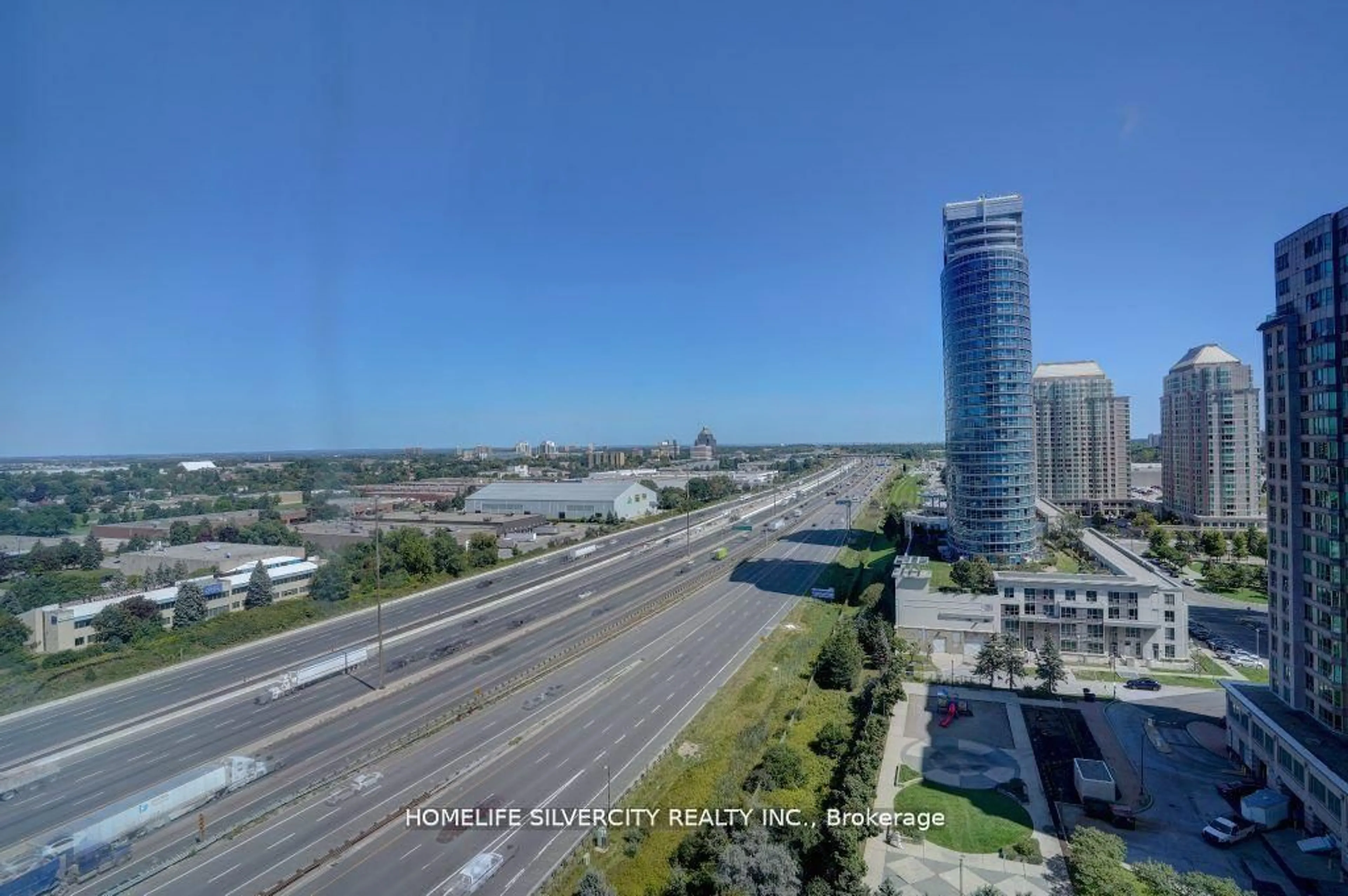A pic from outside/outdoor area/front of a property/back of a property/a pic from drone, city buildings view from balcony for 88 Corporate Dr #1617, Toronto Ontario M1H 3G6