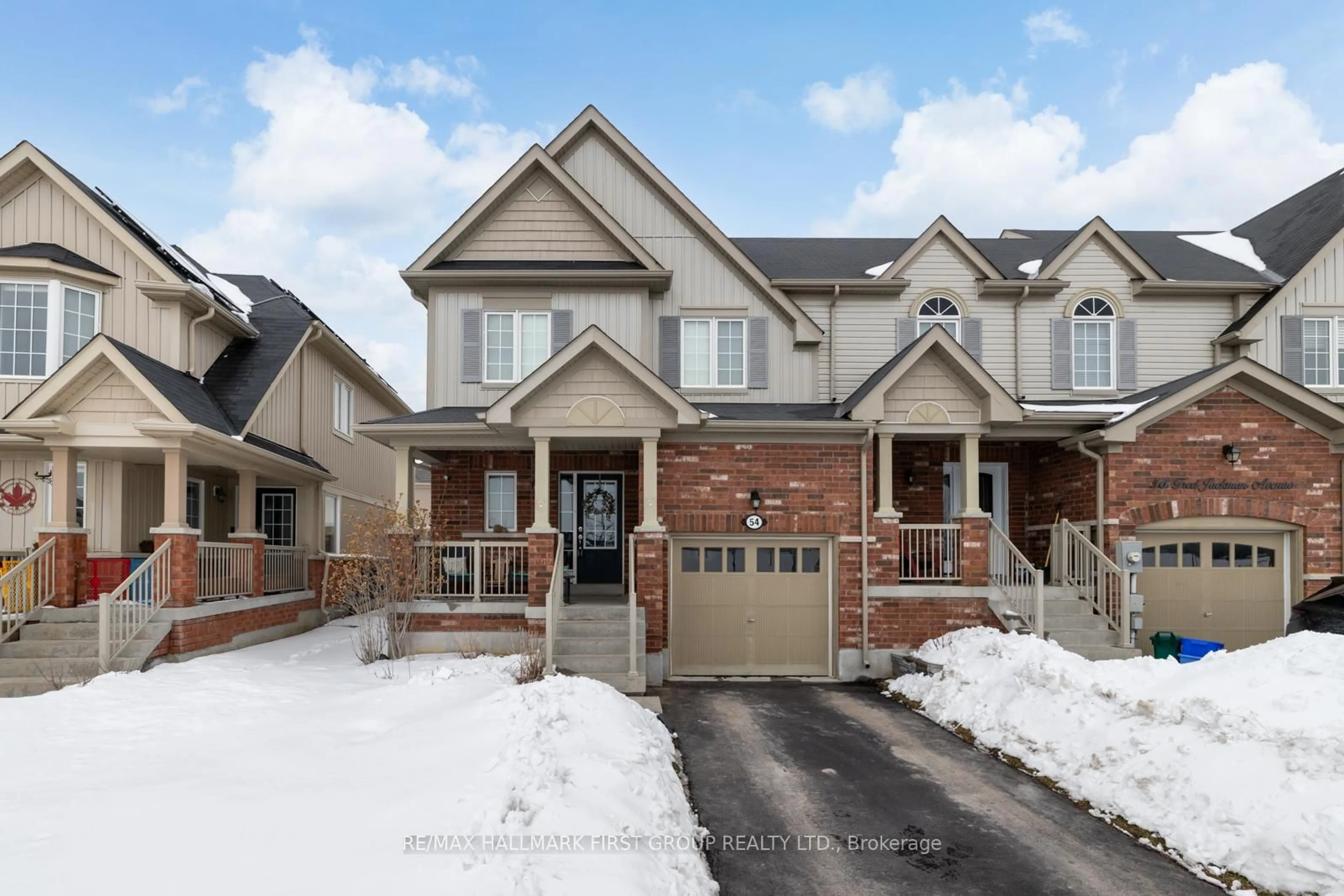 Home with brick exterior material, street for 54 Fred Jackman Ave, Clarington Ontario L1C 0S7