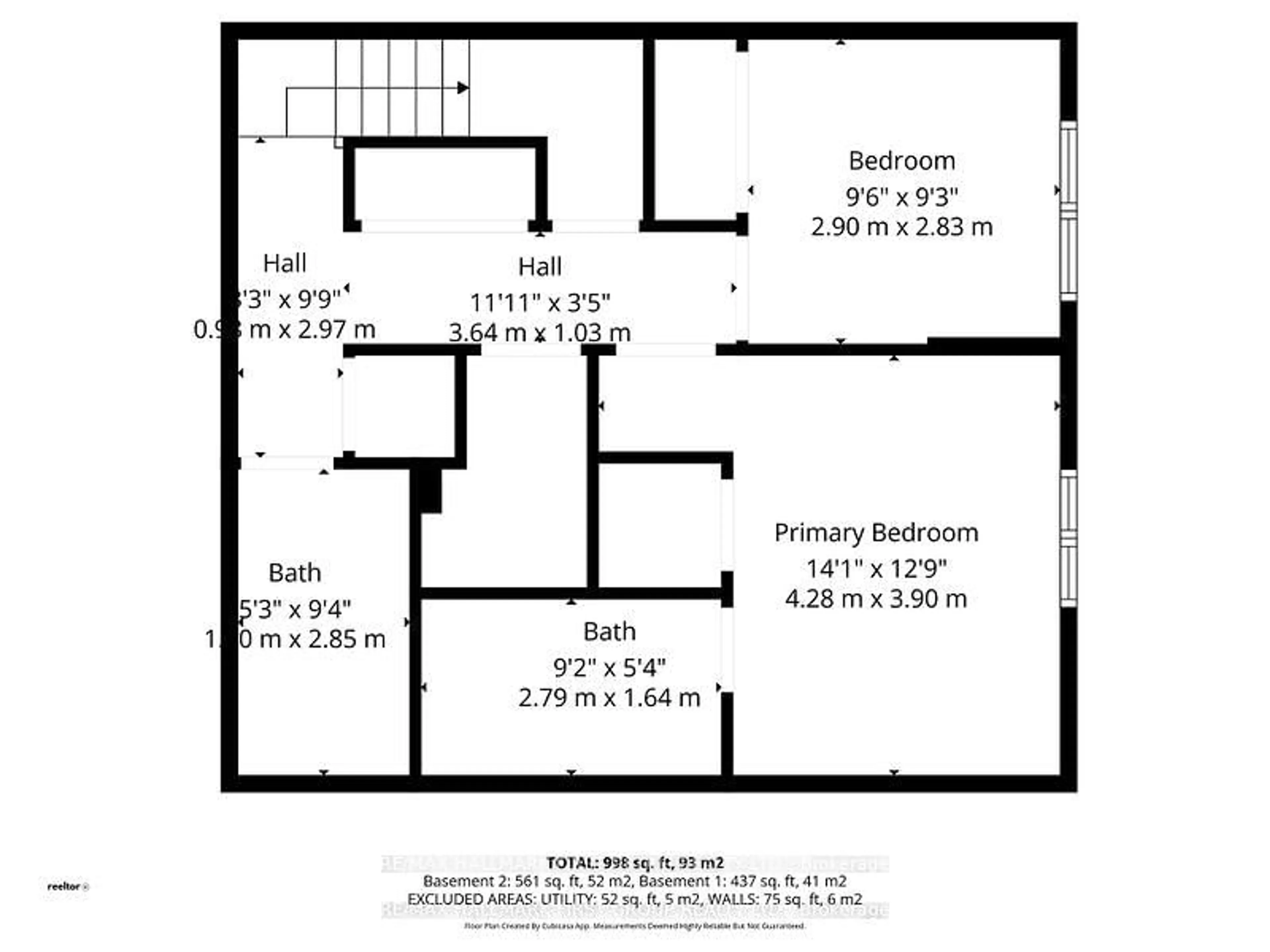 Floor plan for 611 1034 Reflection Pl, Pickering Ontario L1X 0L1