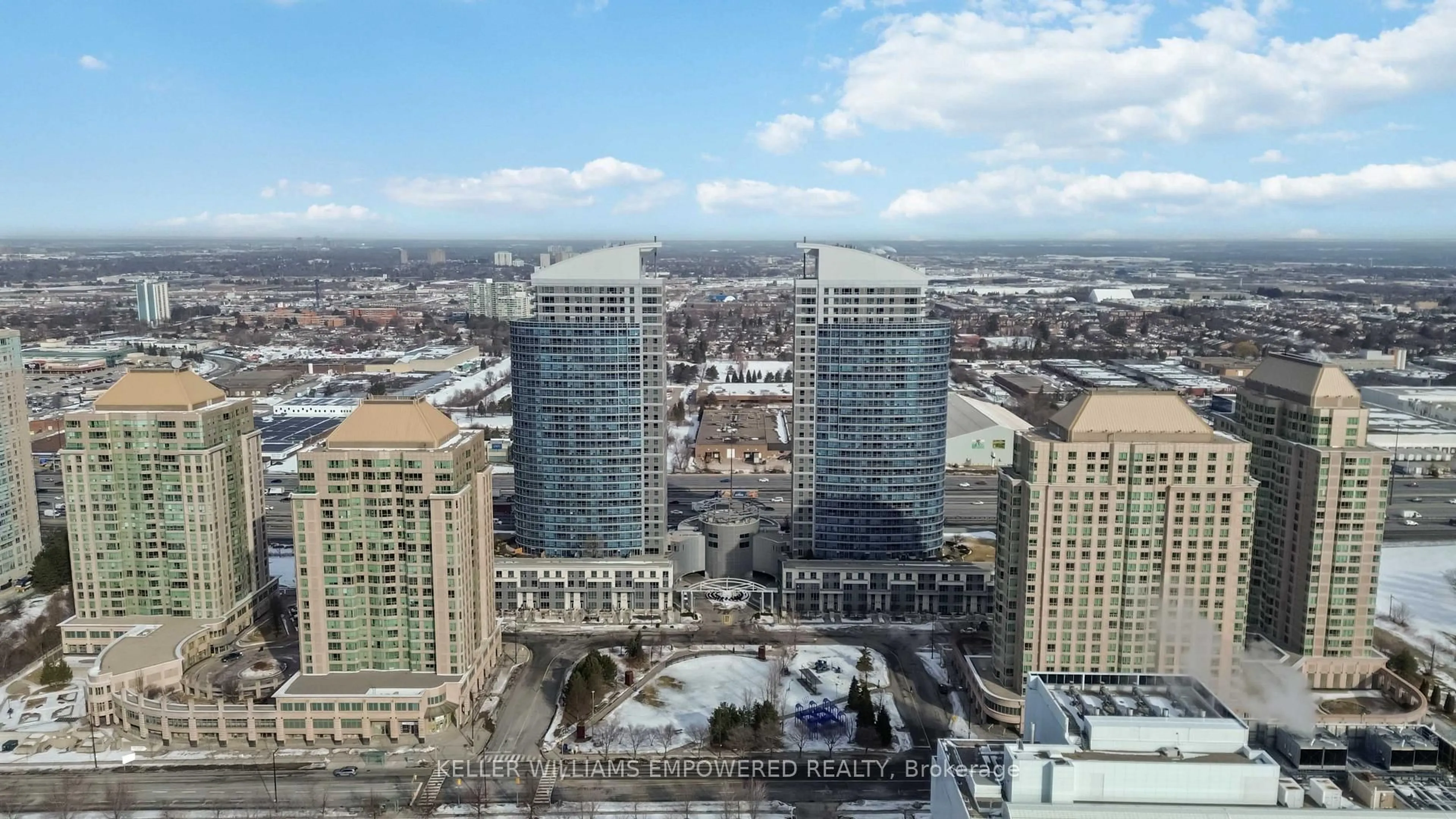 A pic from outside/outdoor area/front of a property/back of a property/a pic from drone, city buildings view from balcony for 38 Lee Centre Dr #2116, Toronto Ontario M1H 3J7
