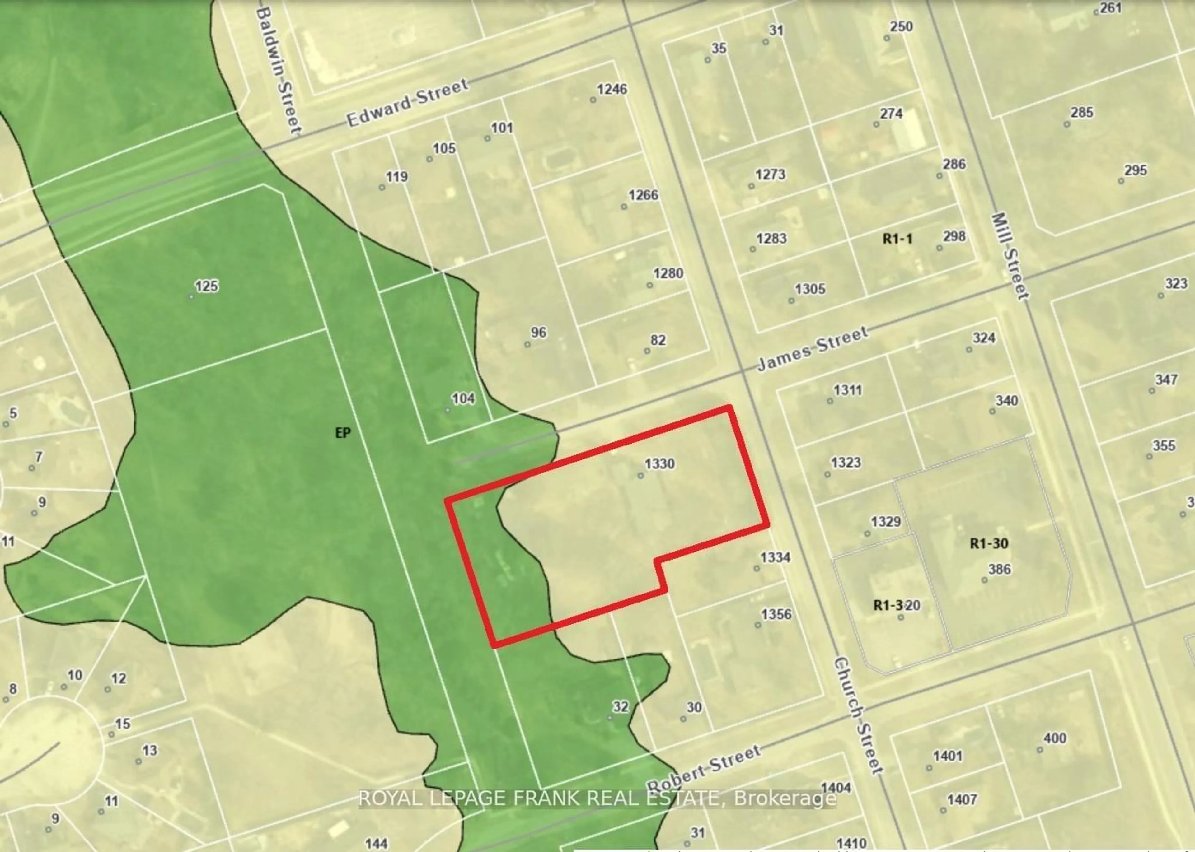 Picture of a map for 1330 Church St, Clarington Ontario L1B 1C6
