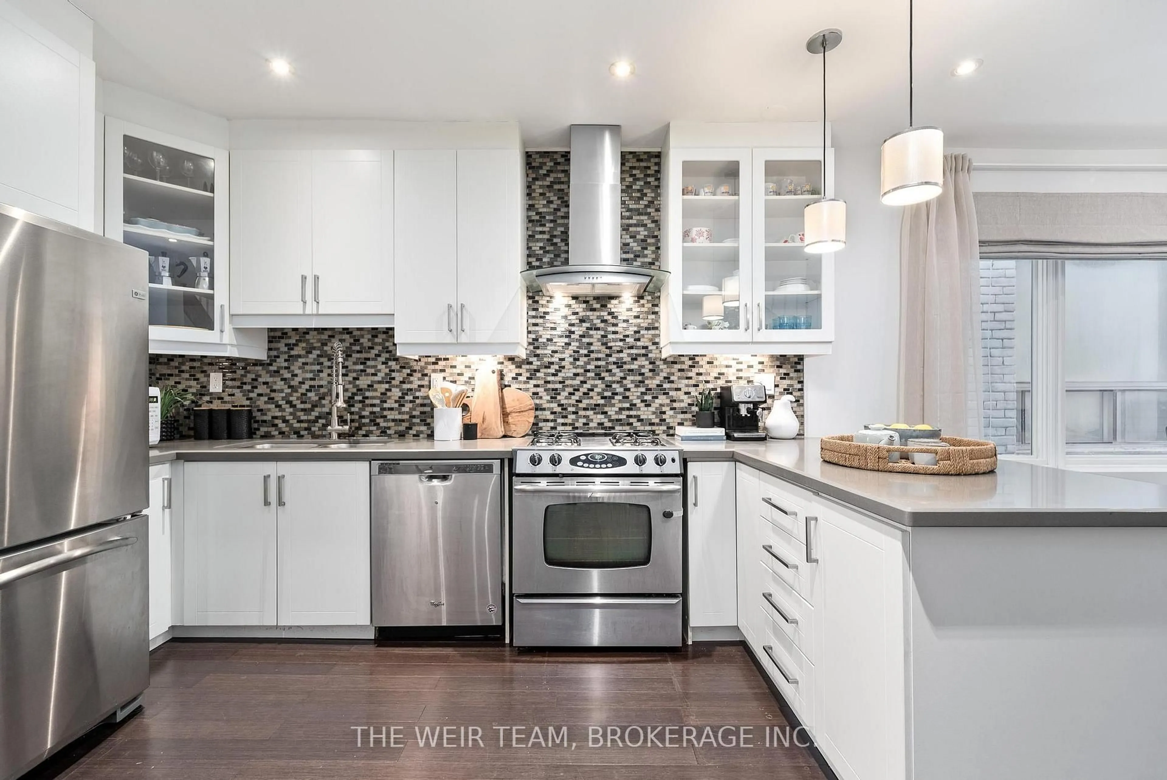 Contemporary kitchen, ceramic/tile floor for 793 Woodbine Ave, Toronto Ontario M4E 2J5