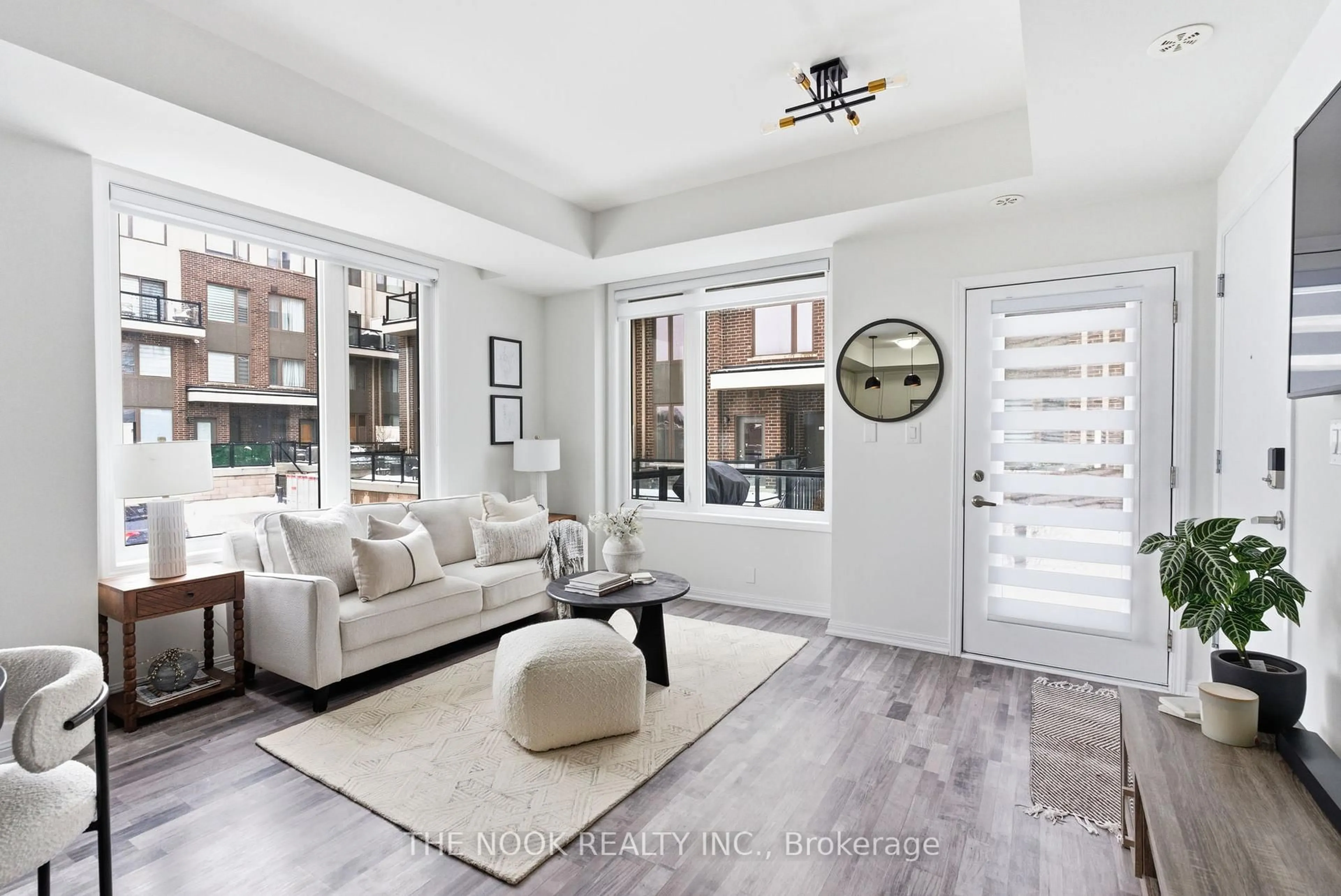 Living room with furniture, unknown for 1460 Whites Rd #401, Pickering Ontario L1V 0E8