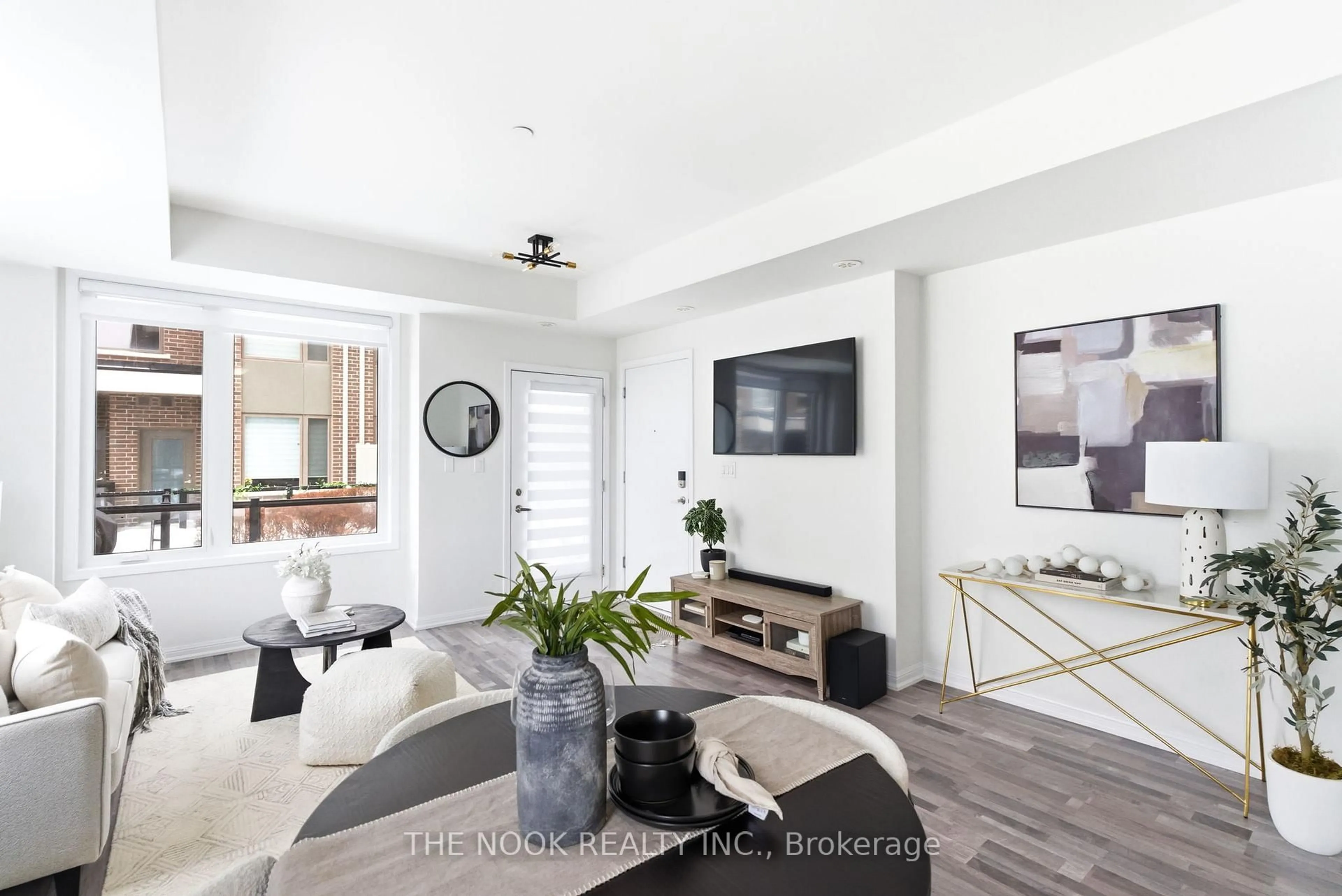 Living room with furniture, unknown for 1460 Whites Rd #401, Pickering Ontario L1V 0E8