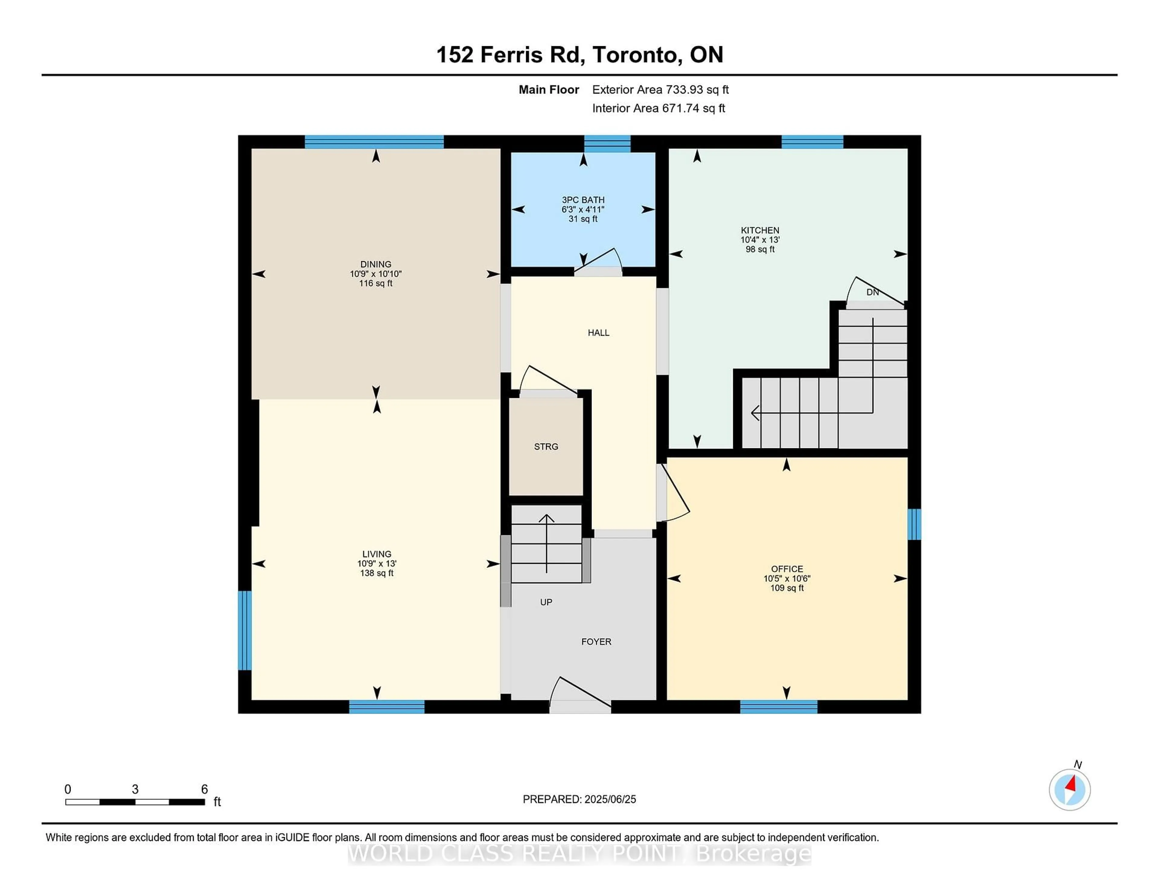 Floor plan for 152 Ferris Rd, Toronto Ontario M4B 1G9