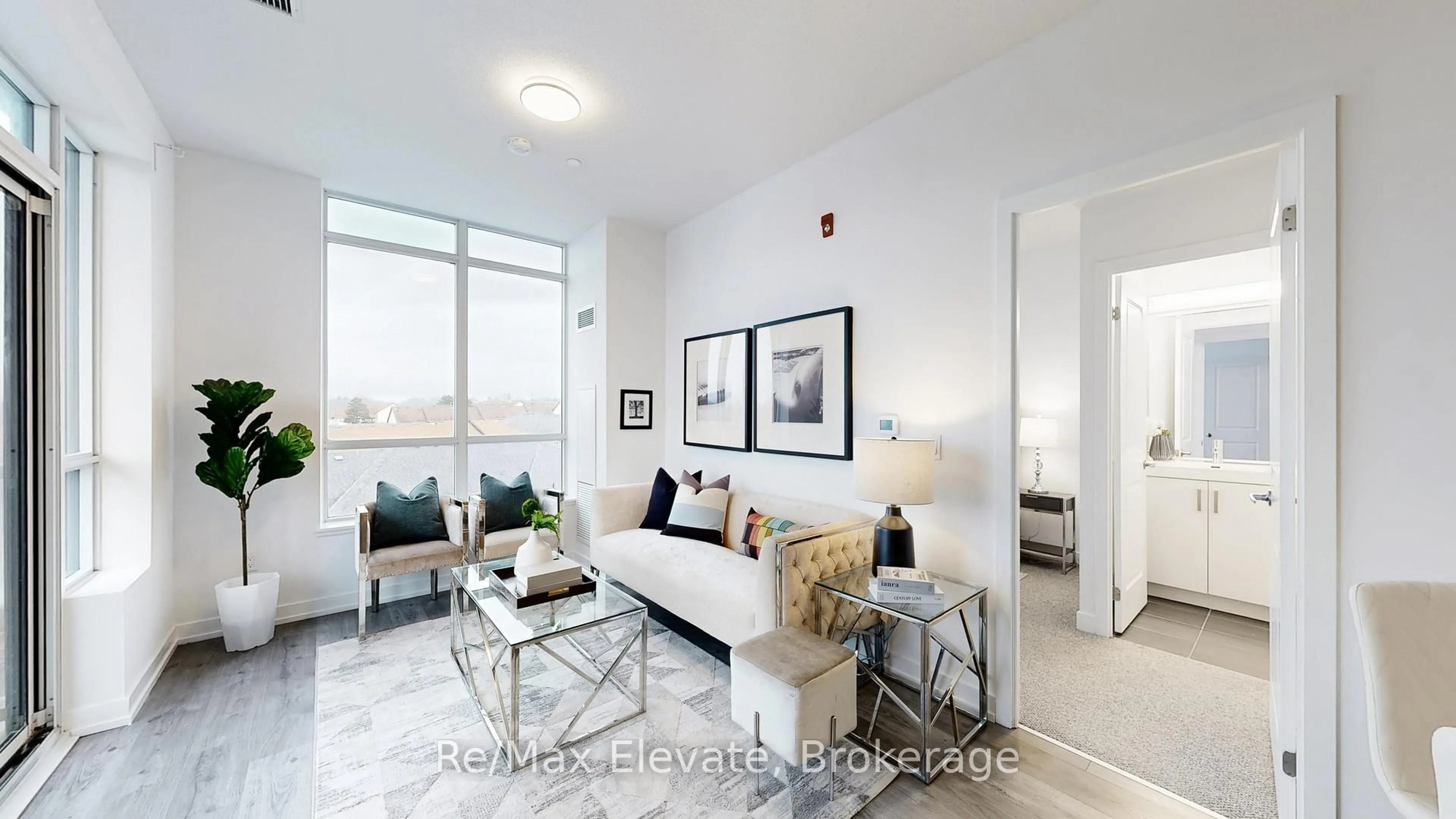 Living room with furniture, unknown for 1010 Dundas St #519, Whitby Ontario L1N 2K2