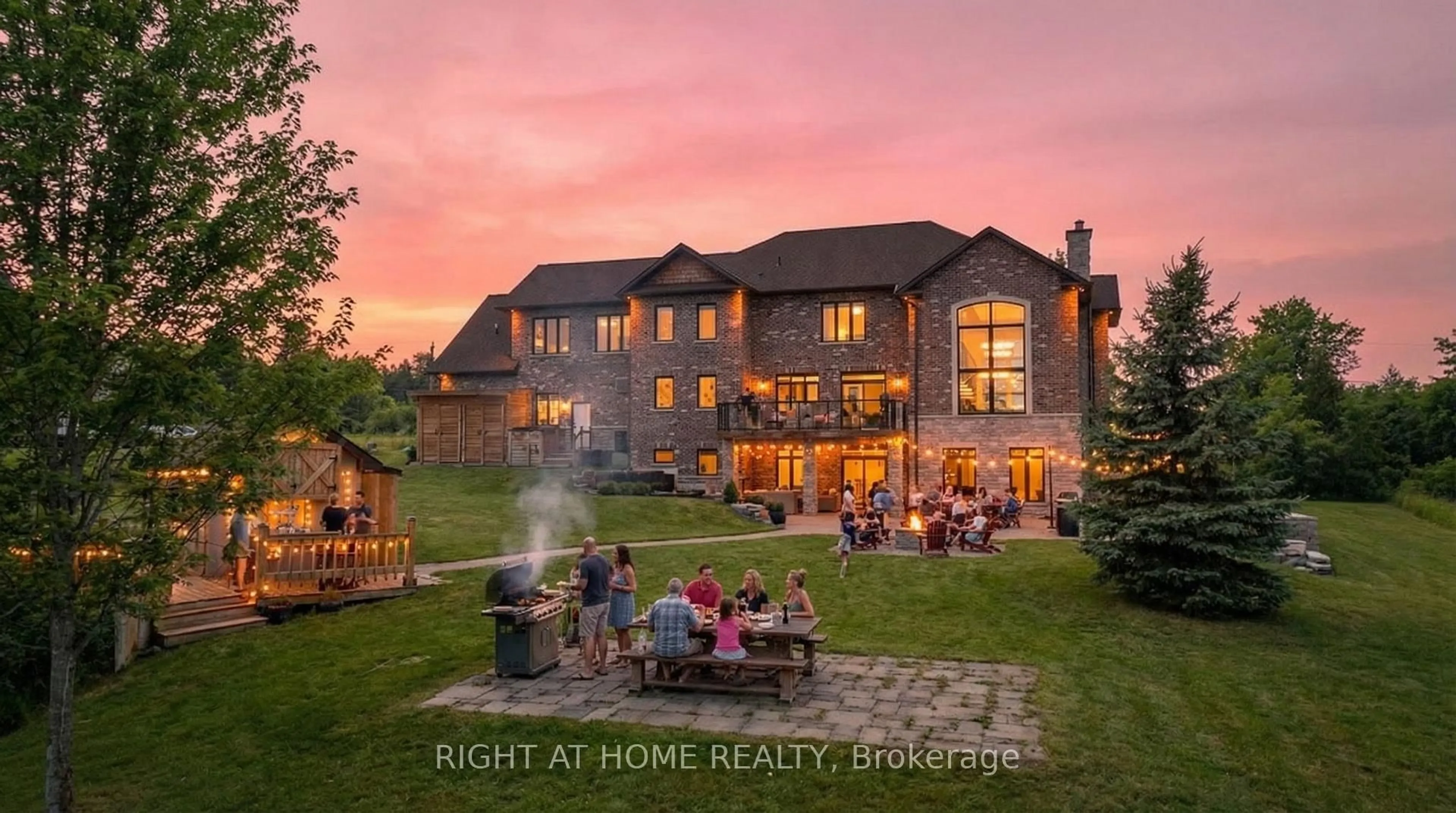 A pic from outside/outdoor area/front of a property/back of a property/a pic from drone, mountain view for 3850 Kinsale Rd, Pickering Ontario L1Y 1E2