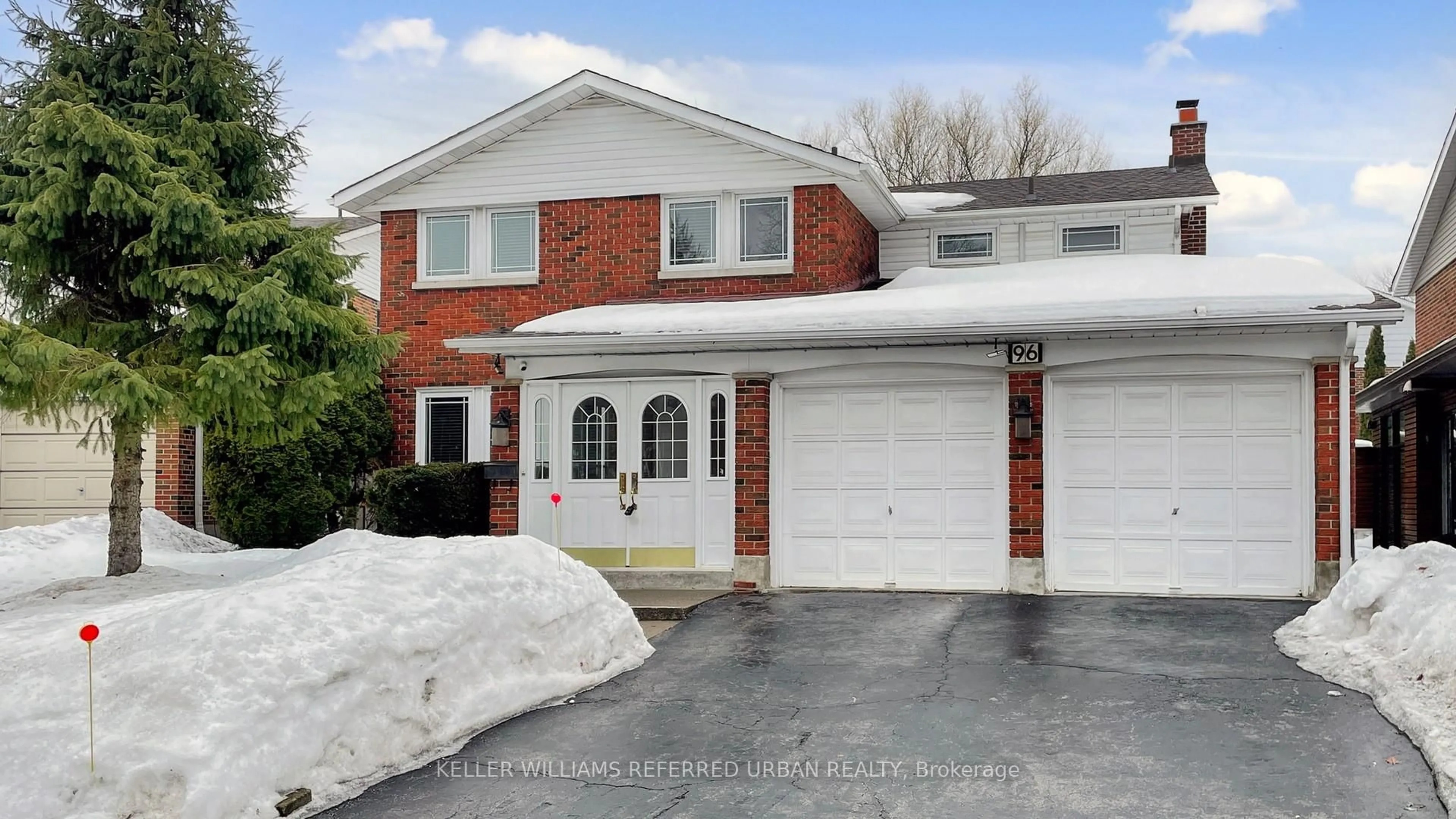 Home with brick exterior material, street for 96 Dunmurray Blvd, Toronto Ontario M1T 2K6