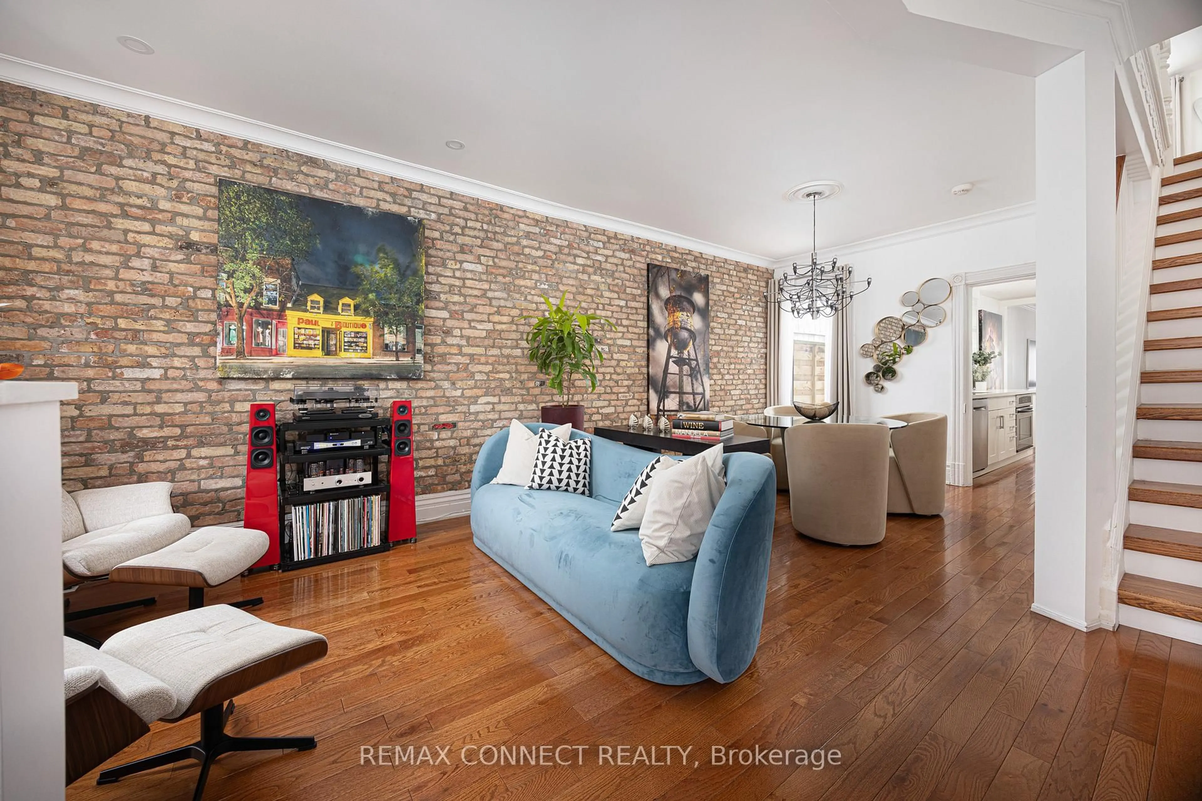 Living room with furniture, unknown for 229 Boulton Ave, Toronto Ontario M4M 2J8