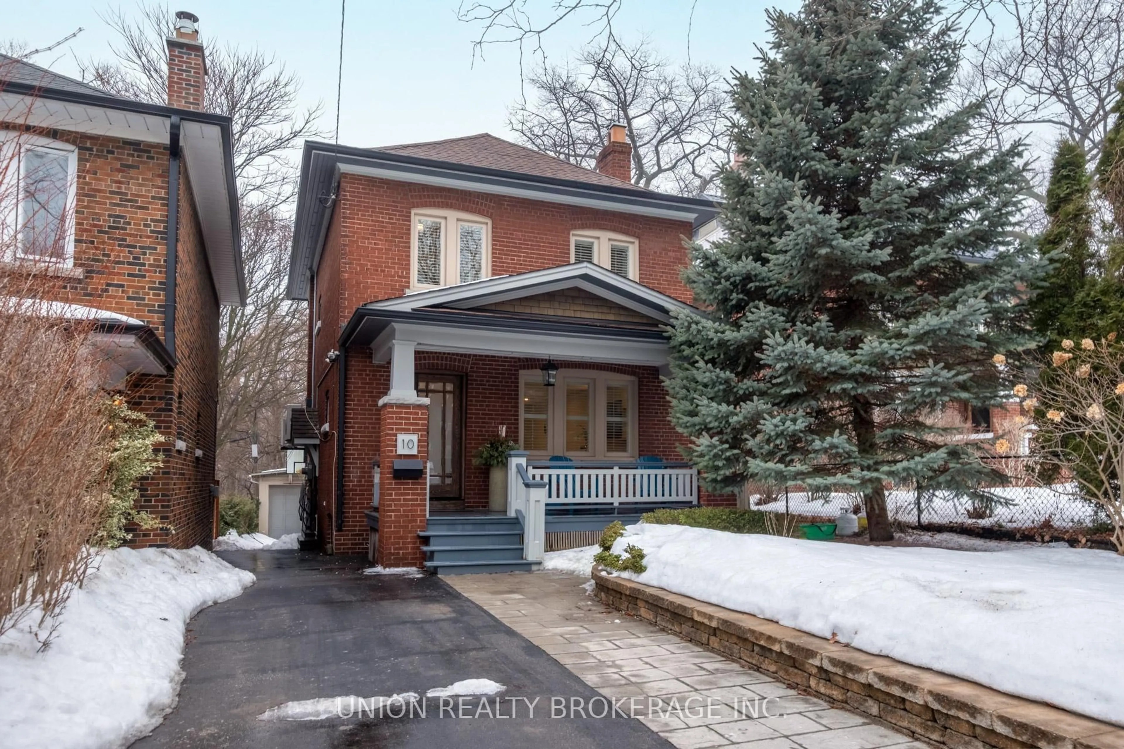 Home with brick exterior material, street for 10 Hollywood Cres, Toronto Ontario M4L 2K5