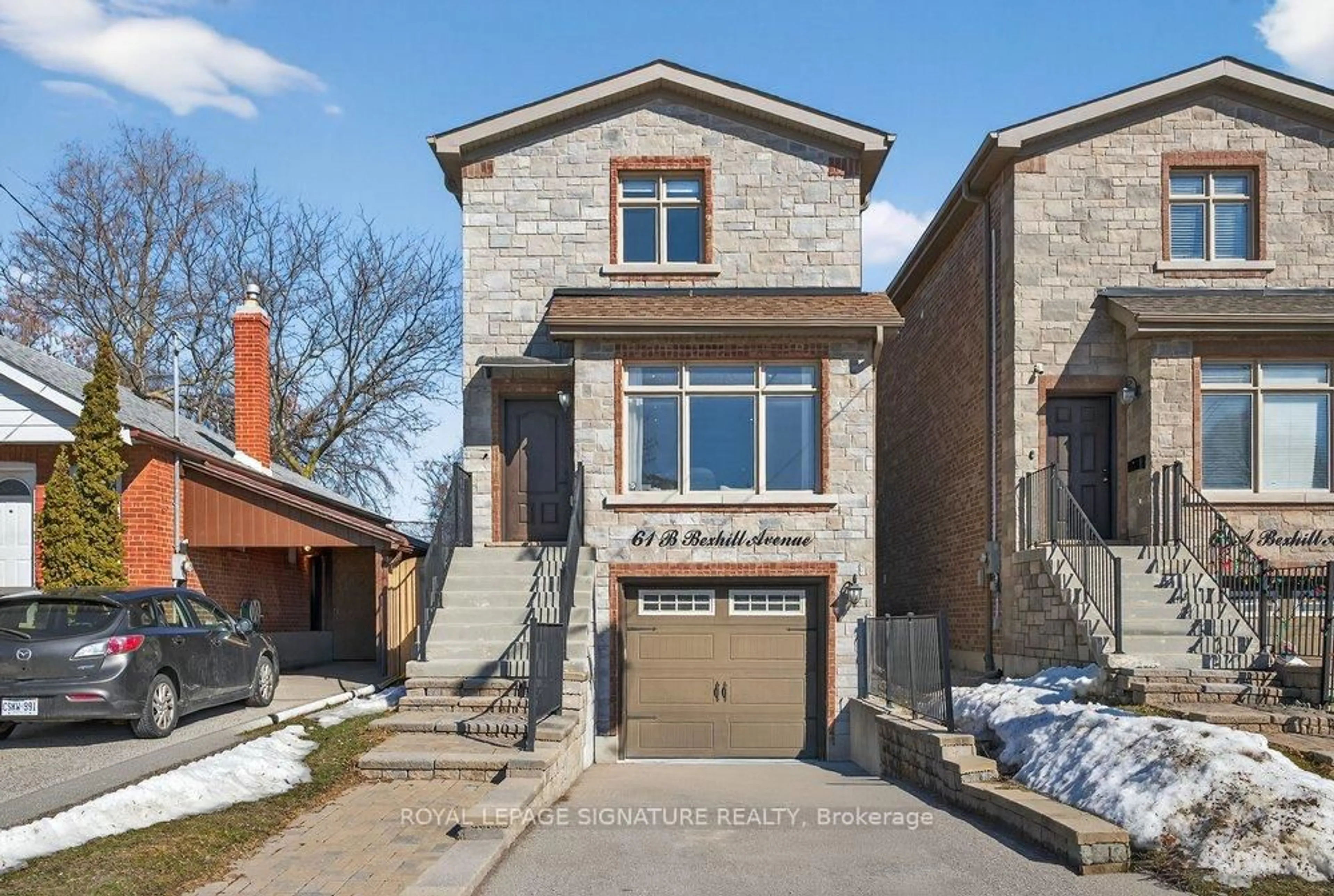 Home with brick exterior material, street for 61B Bexhill Ave, Toronto Ontario M1L 3B7