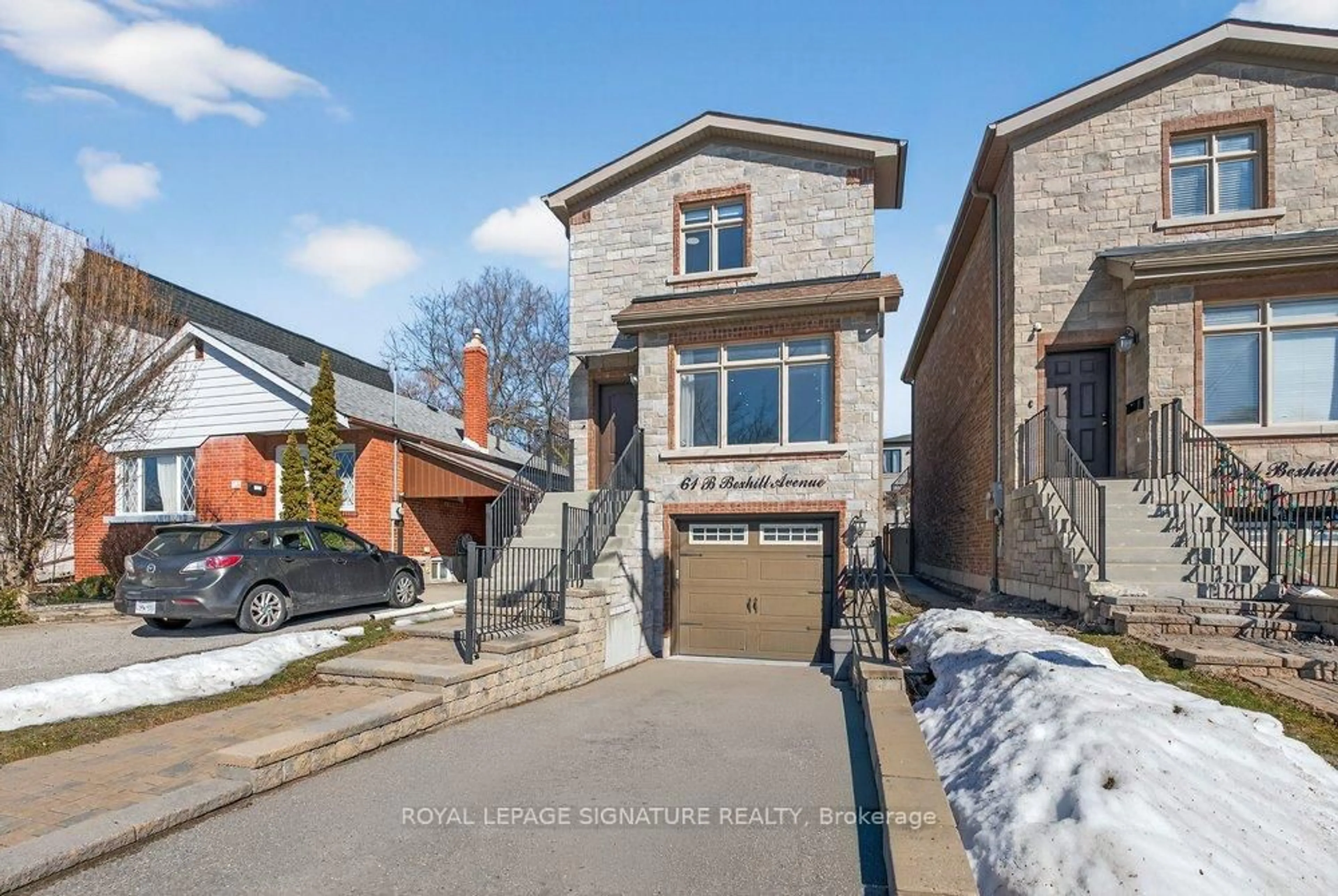 Home with brick exterior material, street for 61B Bexhill Ave, Toronto Ontario M1L 3B7