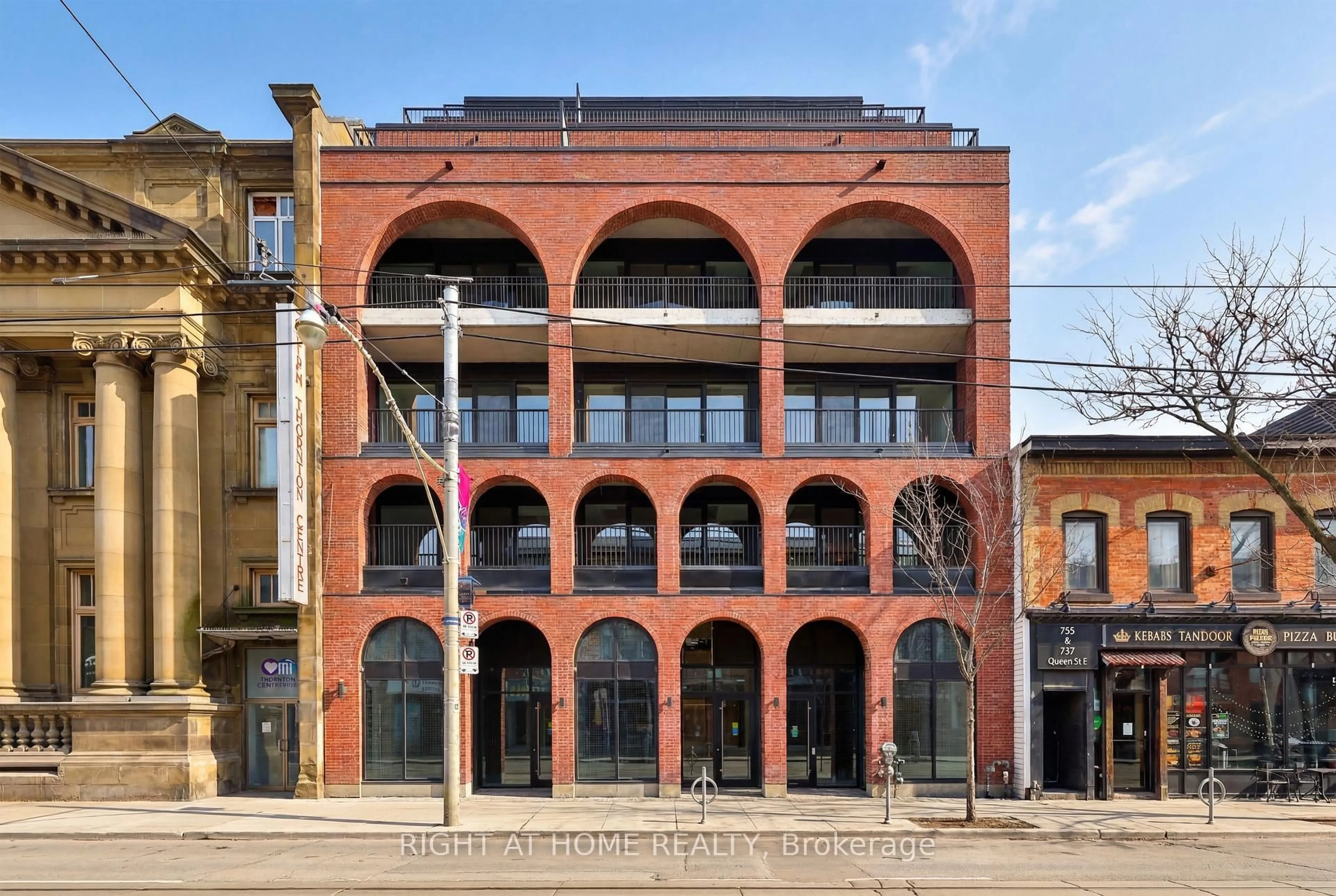 Home with brick exterior material, building for 761 Queen St #405, Toronto Ontario M4M 1H3