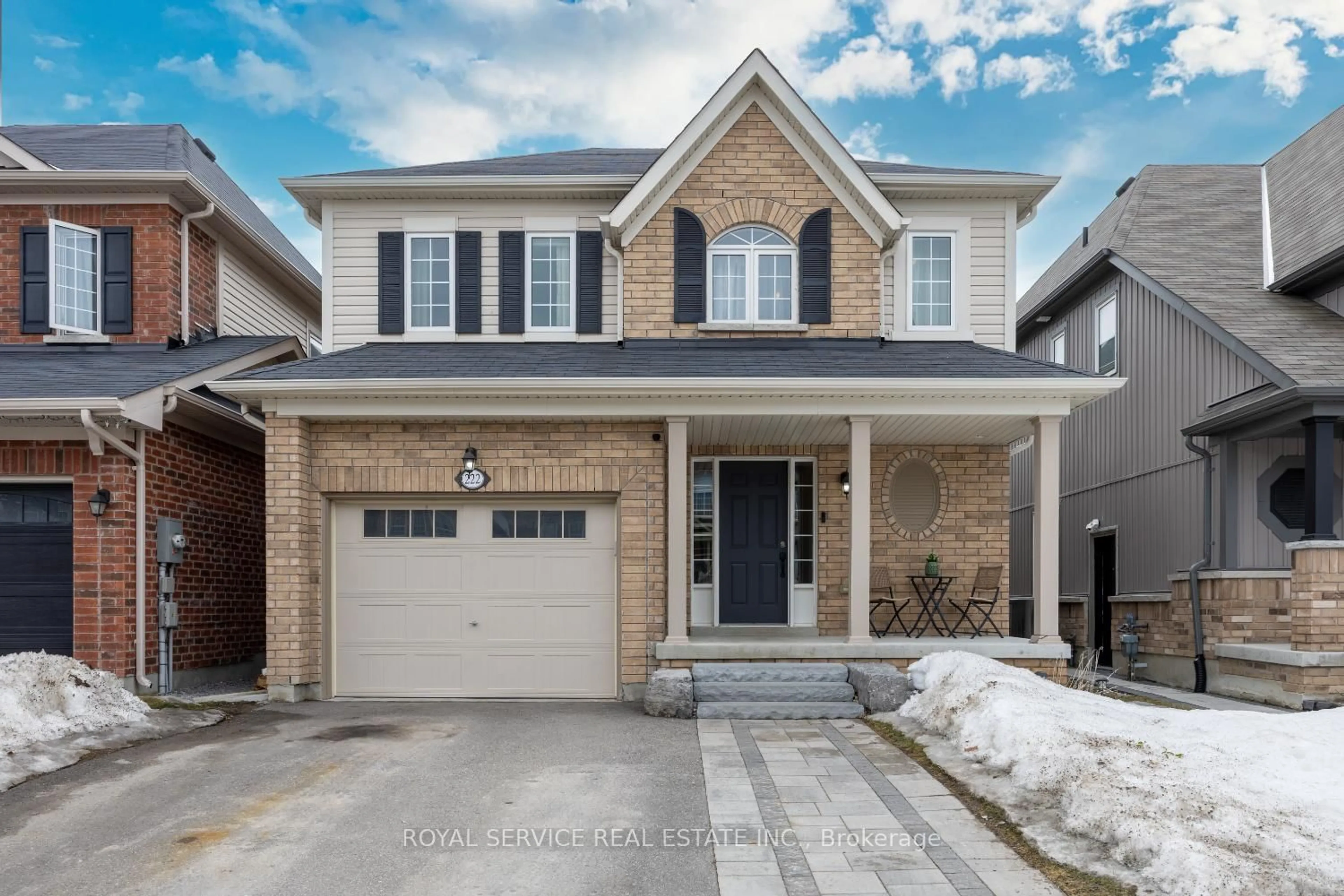 Home with brick exterior material, street for 222 Bruce Cameron Dr, Clarington Ontario L1C 0W3
