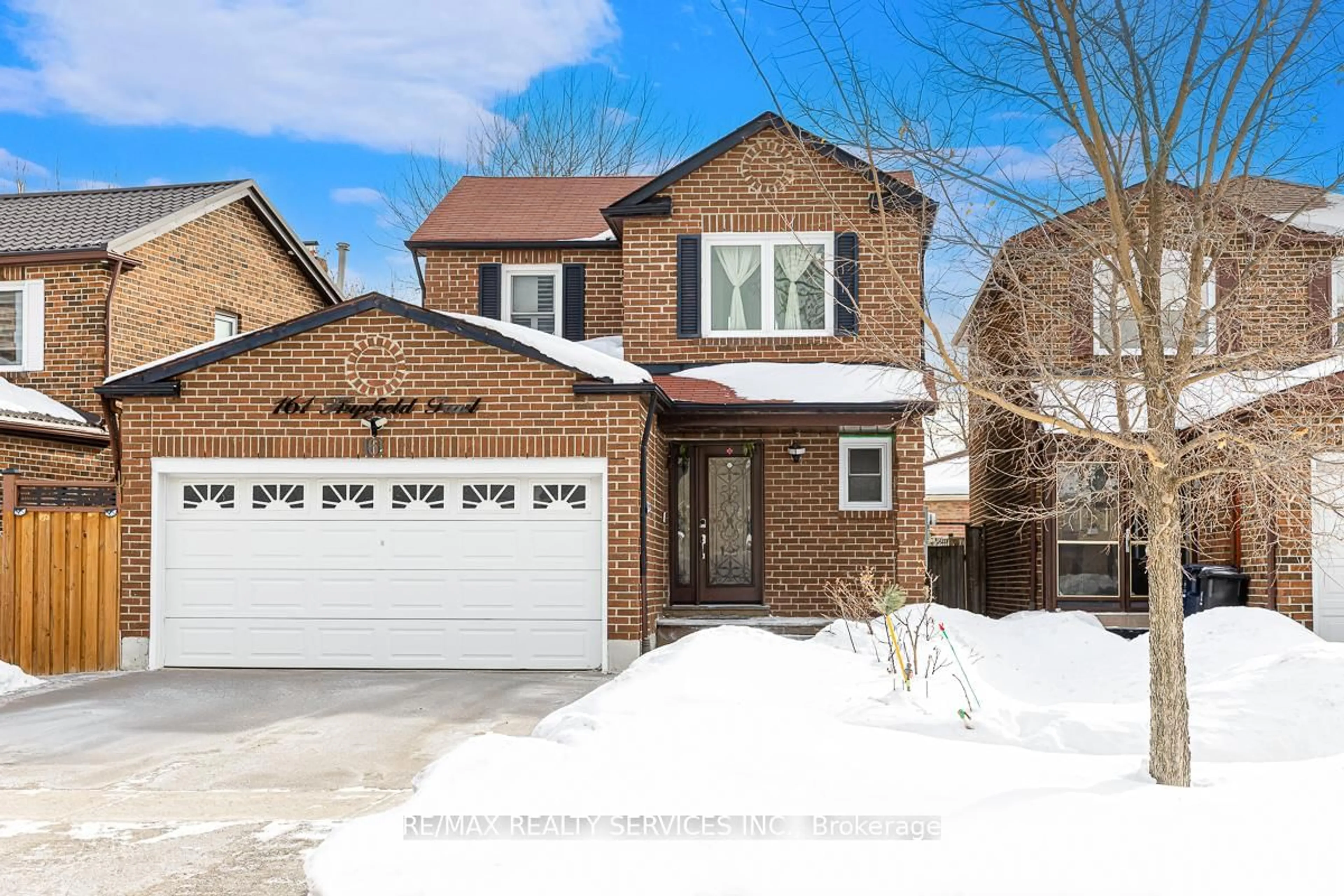 Home with brick exterior material, street for 161 Hupfield Tr, Toronto Ontario M1B 4P7
