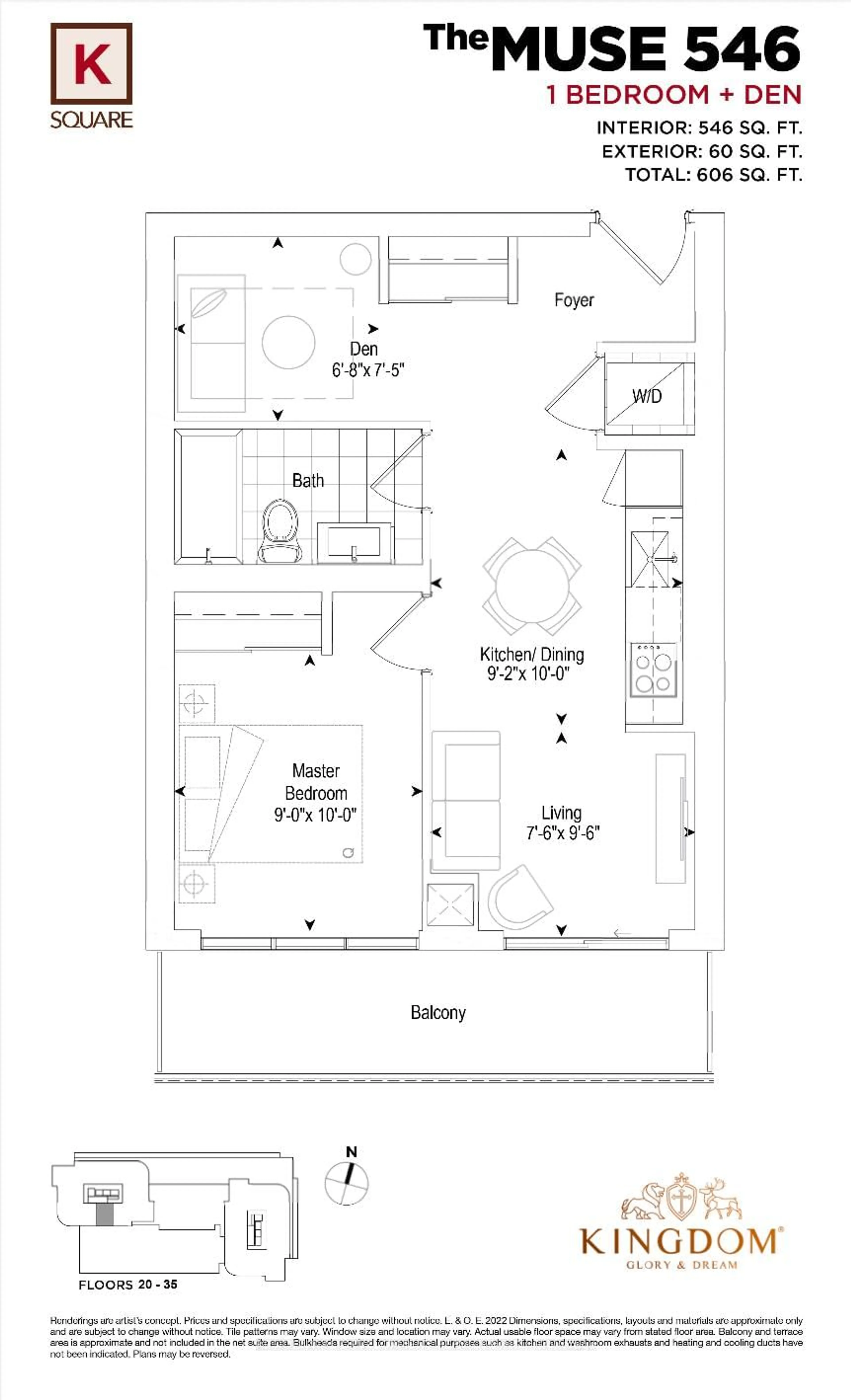 Floor plan for 2031 Kennedy Rd #2127, Toronto Ontario M1T 0B8