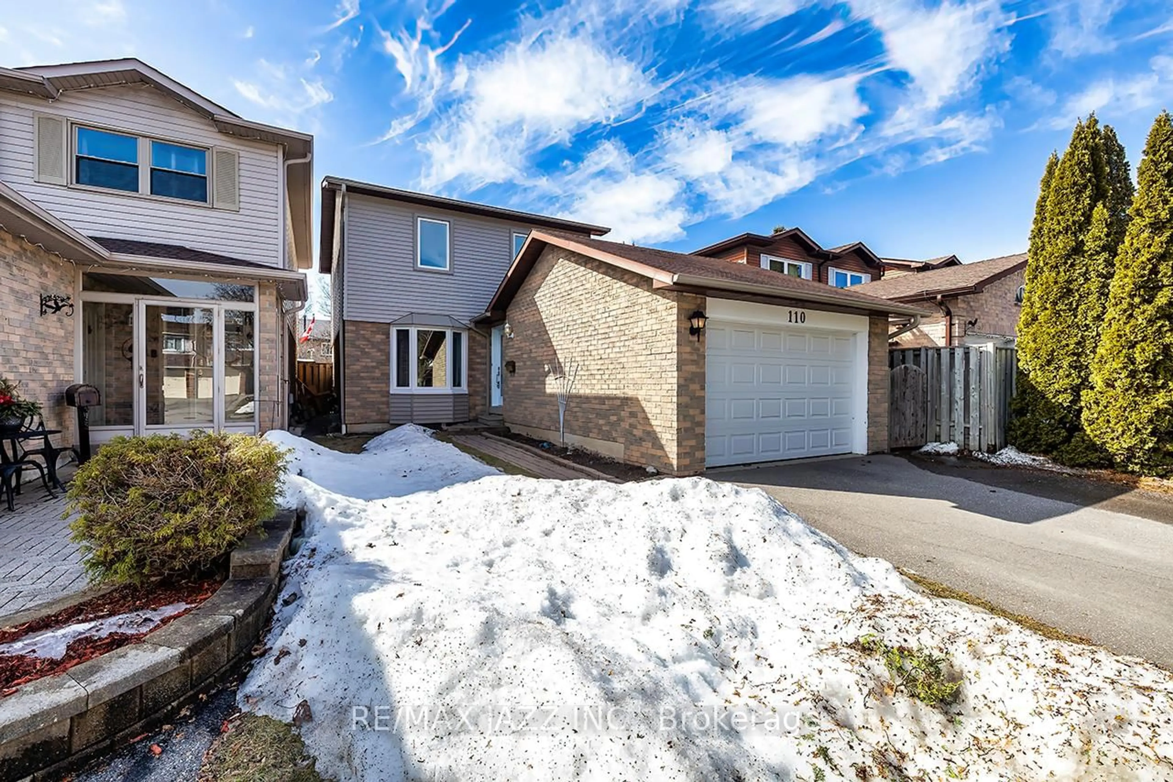 Home with brick exterior material, street for 110 Ribblesdale Dr, Whitby Ontario L1N 7C2