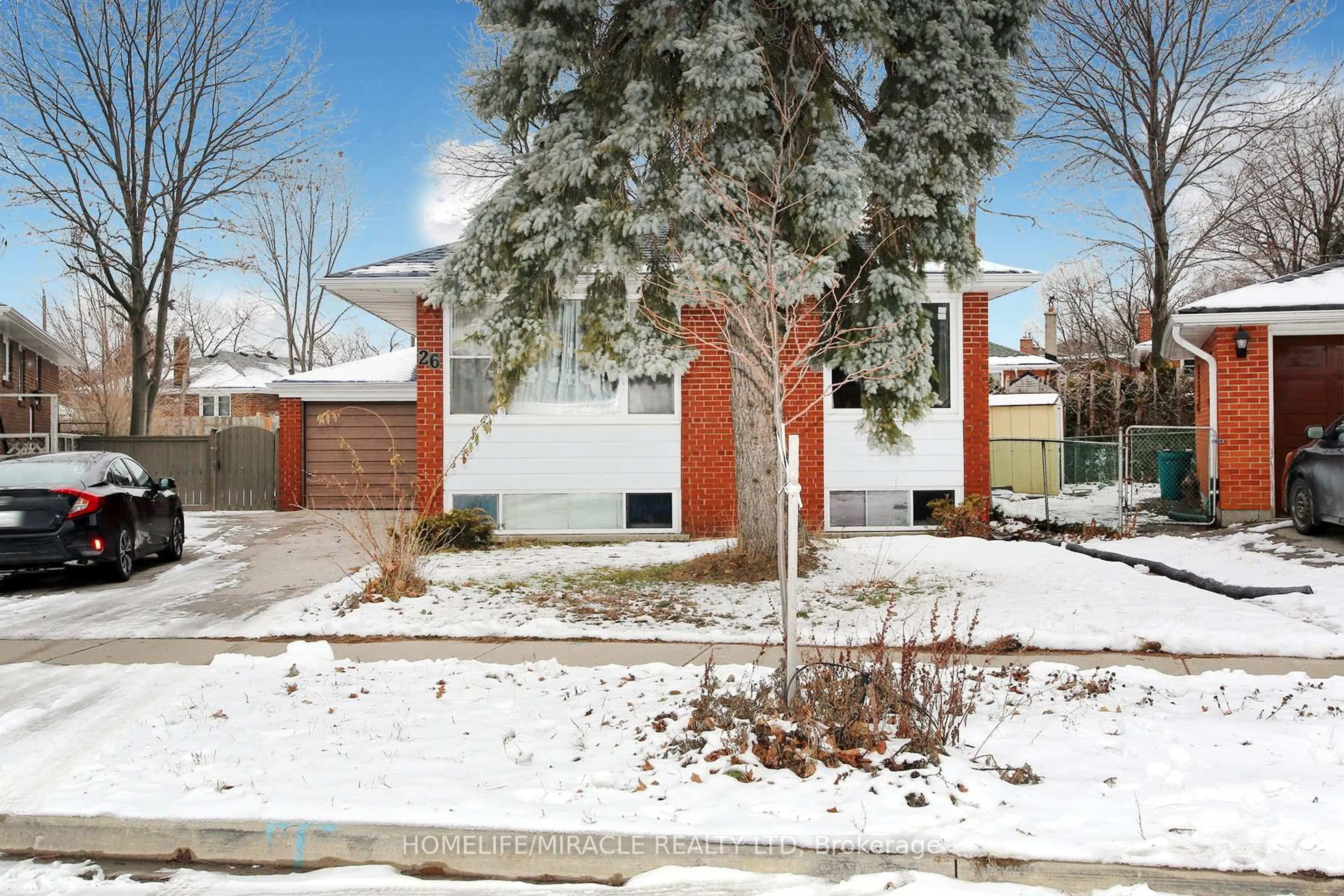 Home with brick exterior material, street for 26 Fermoy Rd, Toronto Ontario M1M 3J4