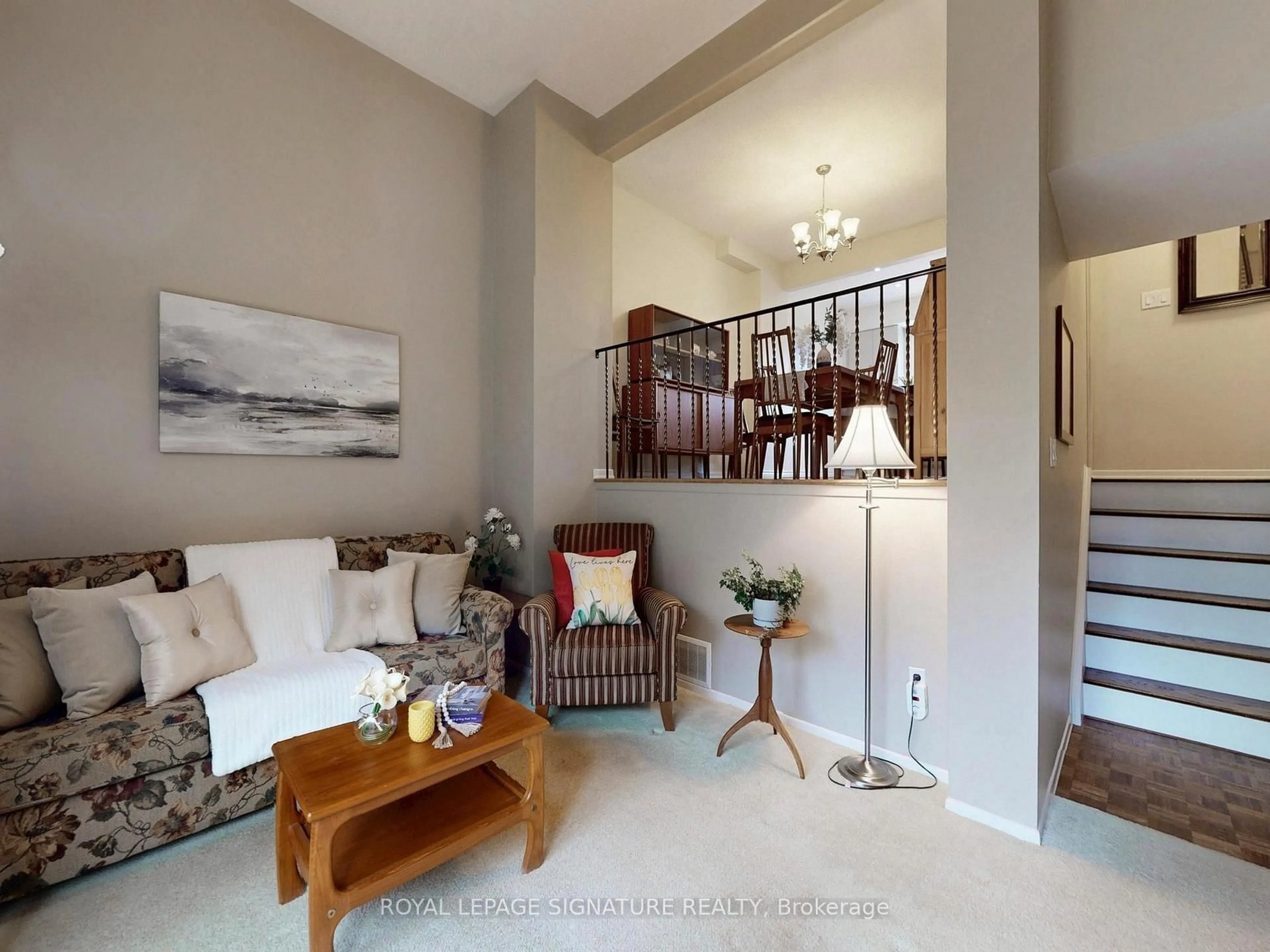 Living room with furniture, unknown for 671 Huntingwood Dr #35, Toronto Ontario M1W 1H6