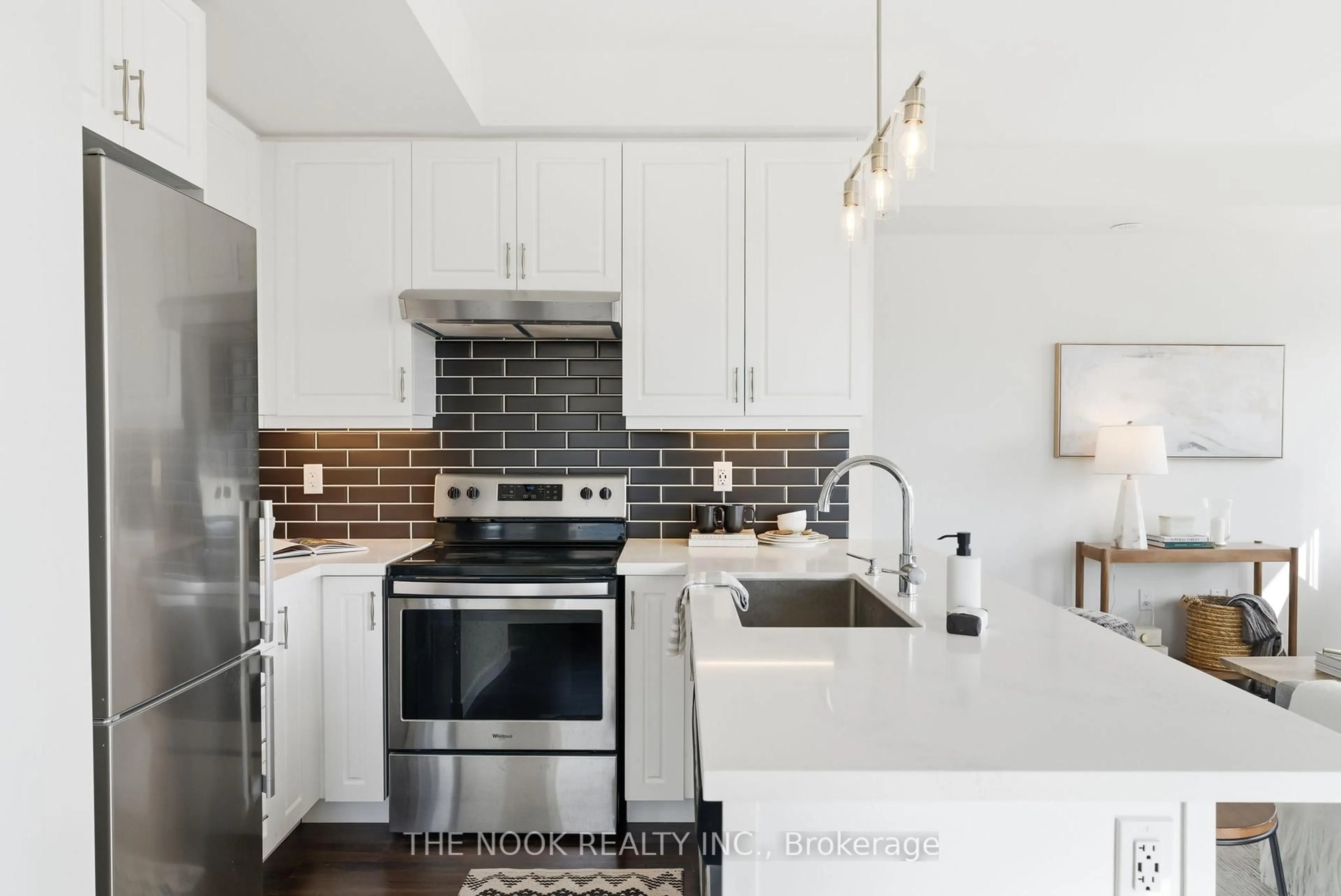 Contemporary kitchen, ceramic/tile floor for 1711 Pure Springs Blvd #524, Pickering Ontario L1X 0E3