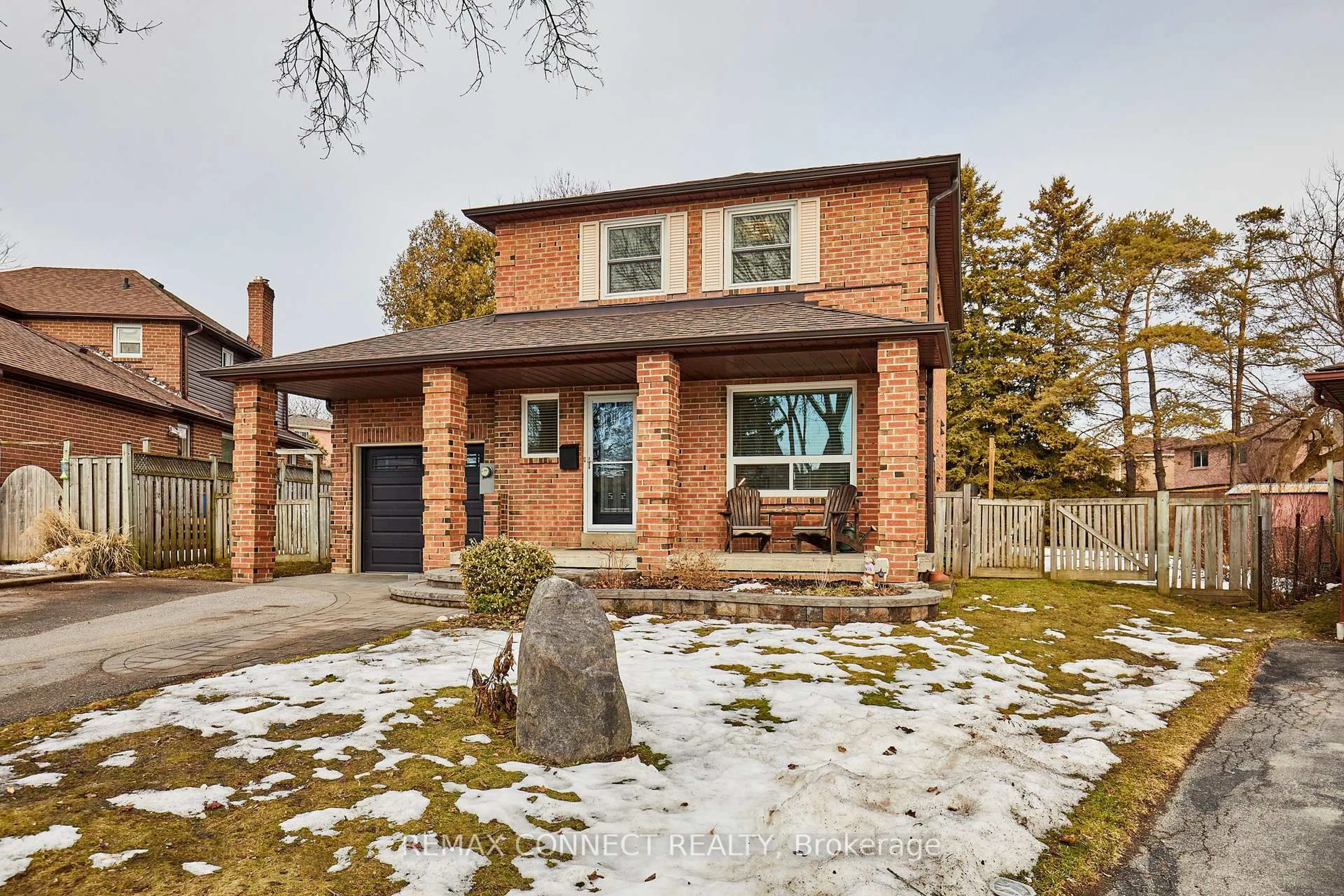 Home with brick exterior material, street for 10 Nicholls Crt, Ajax Ontario L1T 1X6