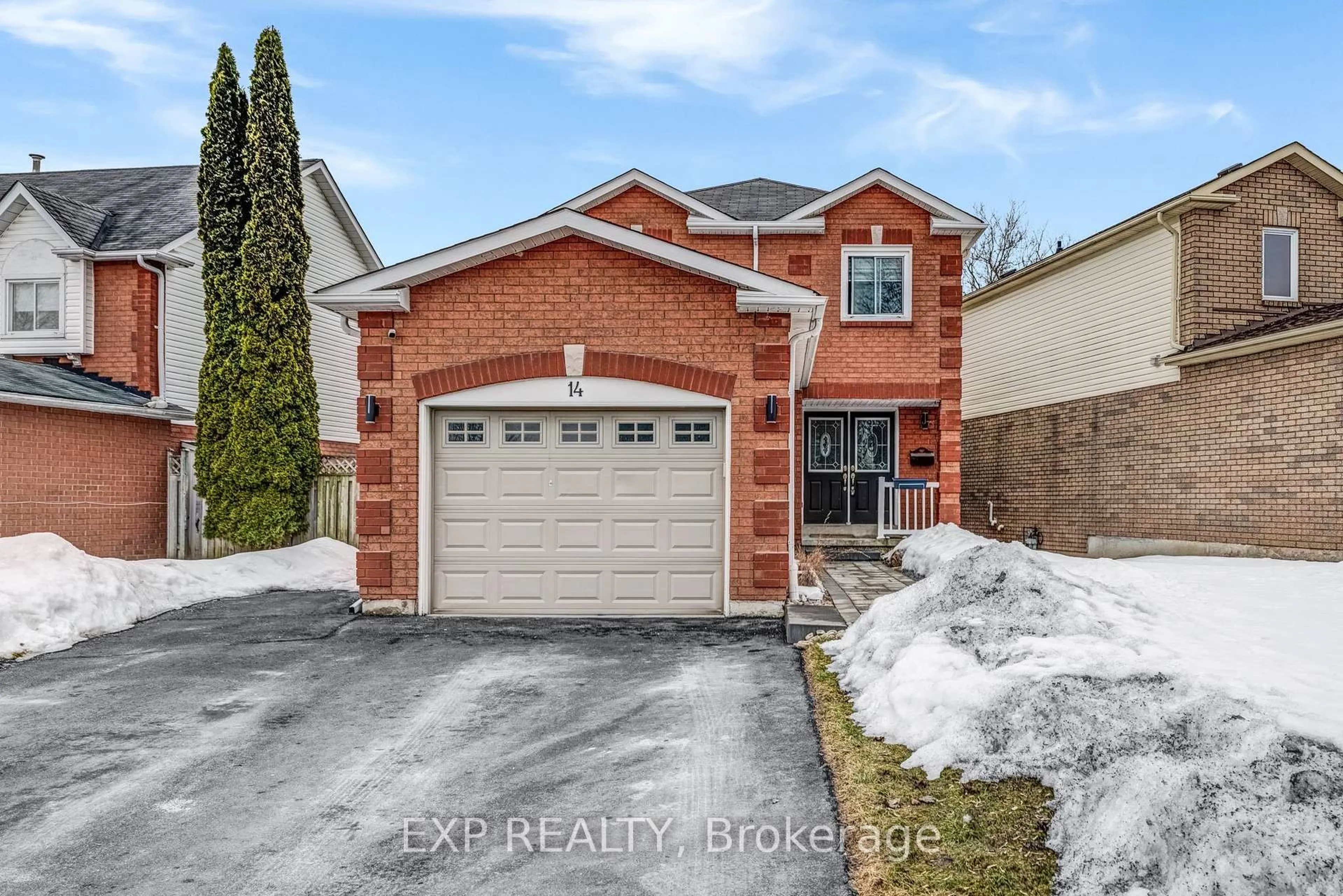 Home with brick exterior material, street for 14 Elephant Hill Dr, Clarington Ontario L1C 4M5