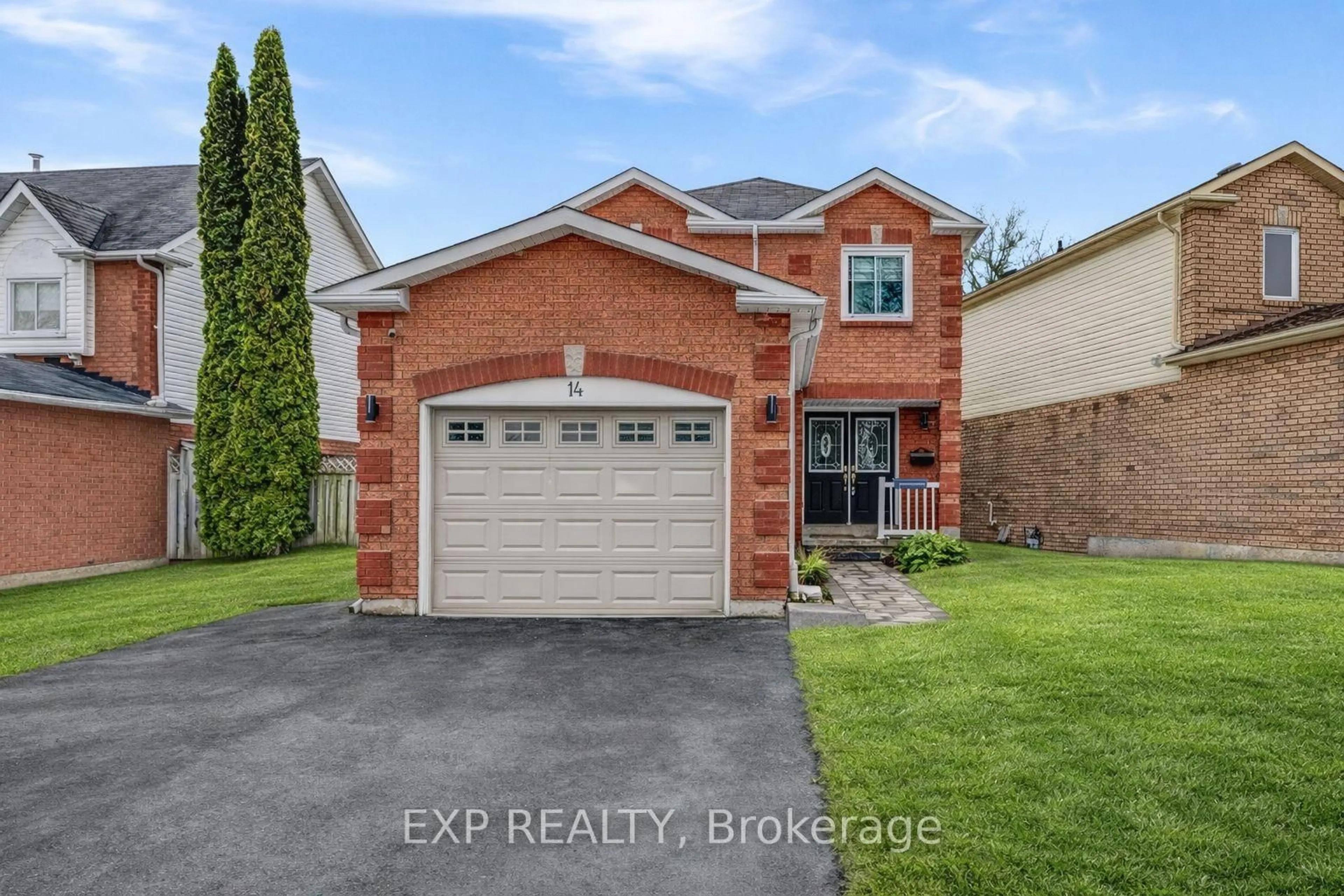 Home with brick exterior material, street for 14 Elephant Hill Dr, Clarington Ontario L1C 4M5