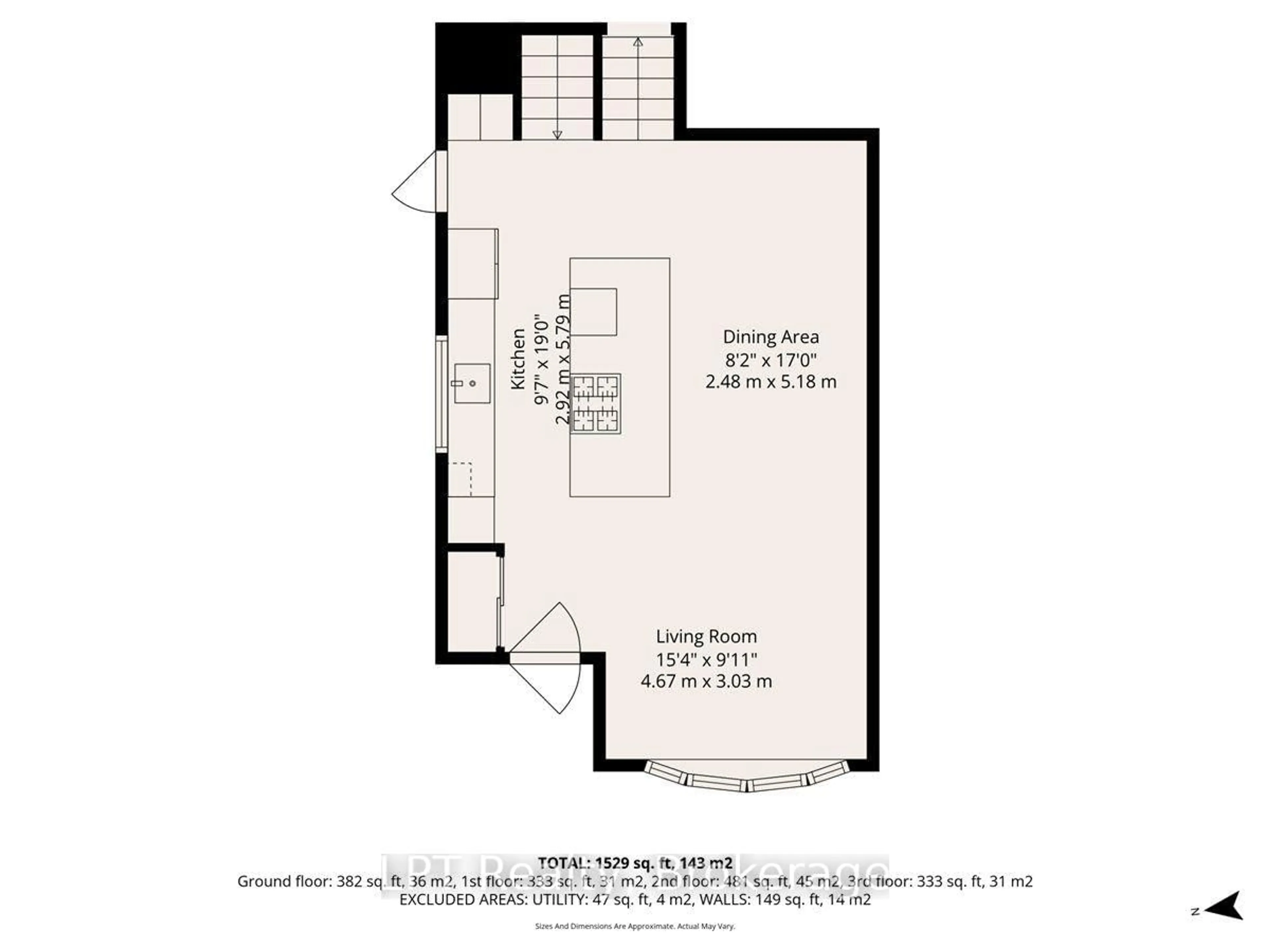 Floor plan for 1281 Oxford St, Oshawa Ontario L1J 3W5