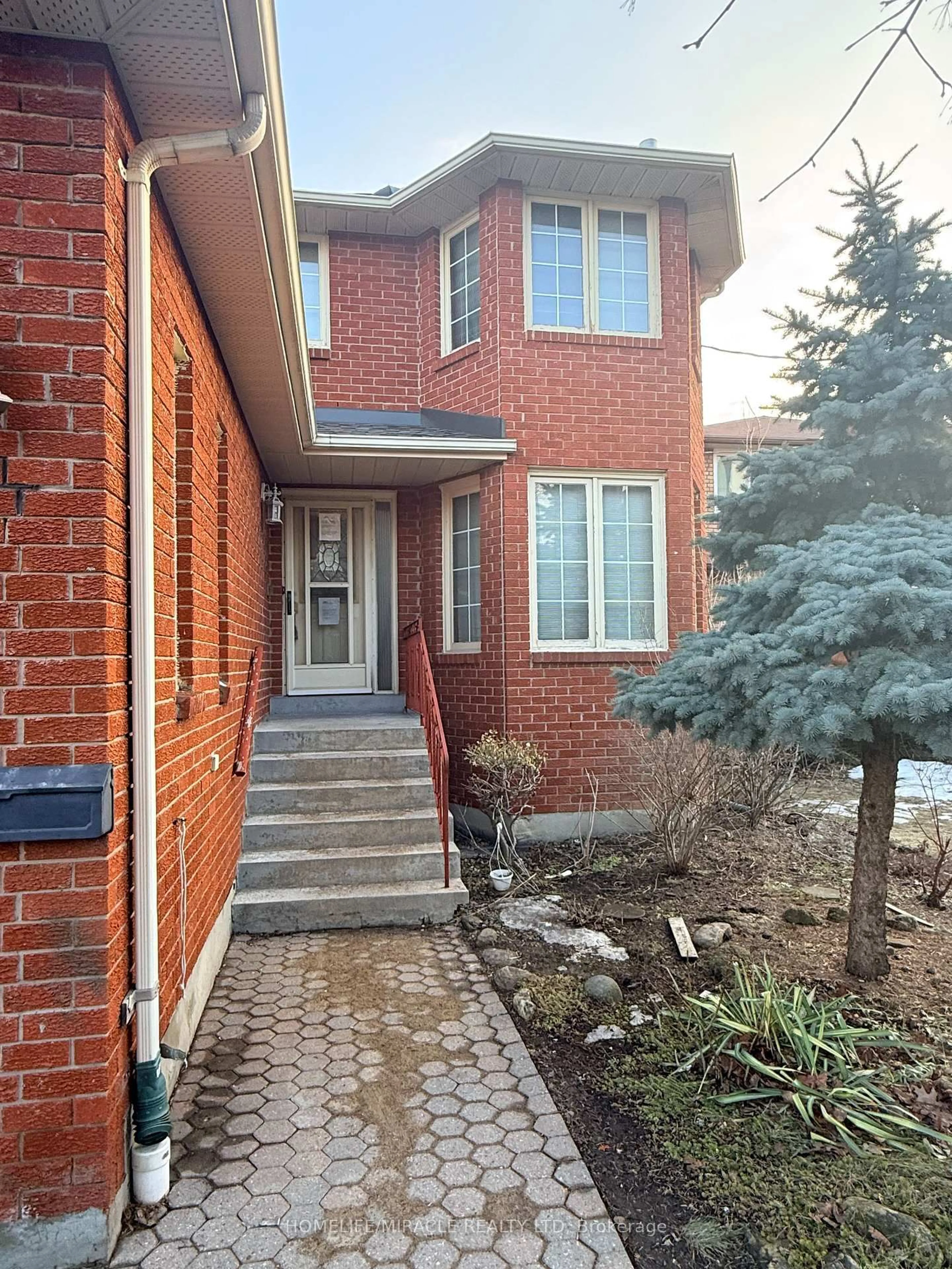 Home with brick exterior material, street for 1288 Military Tr, Toronto Ontario M1C 1A5