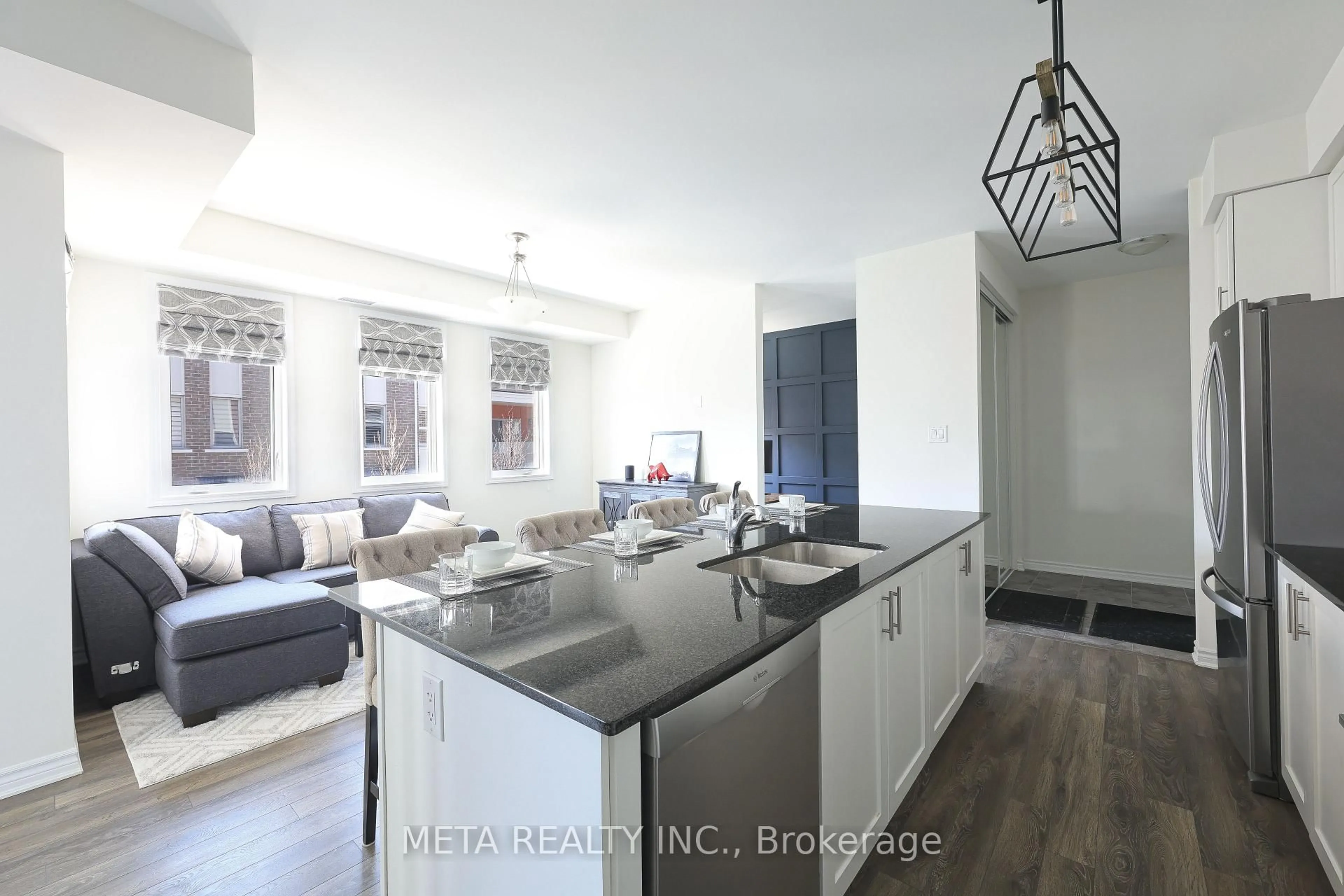 Open concept kitchen, ceramic/tile floor for 1148 Dragonfly Ave #503, Pickering Ontario L1X 0H5