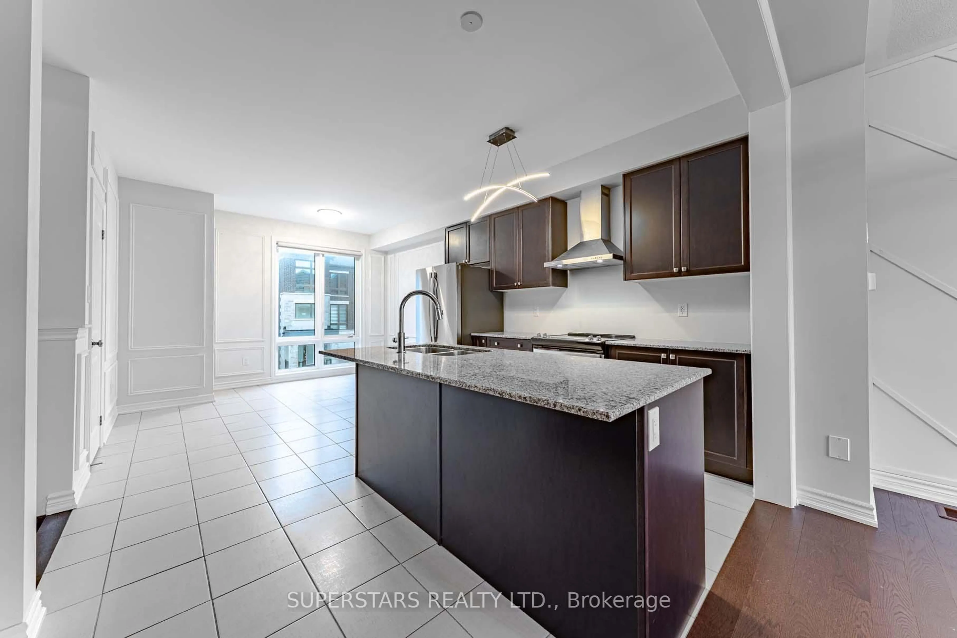 Open concept kitchen, ceramic/tile floor for 64 Douet Lane, Ajax Ontario L1Z 0V4