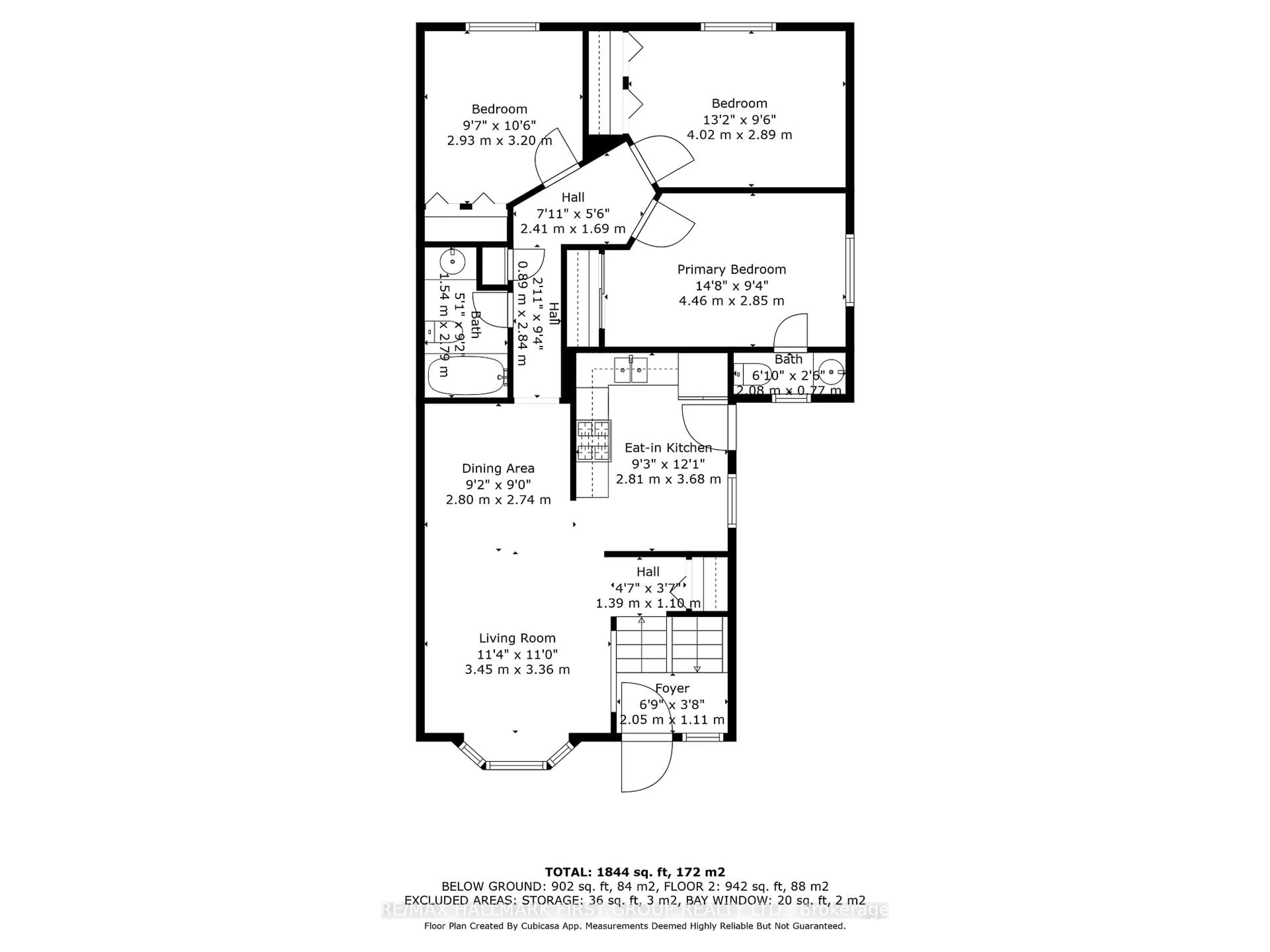 Floor plan for 676 Frobisher Crt, Oshawa Ontario L1J 8M9