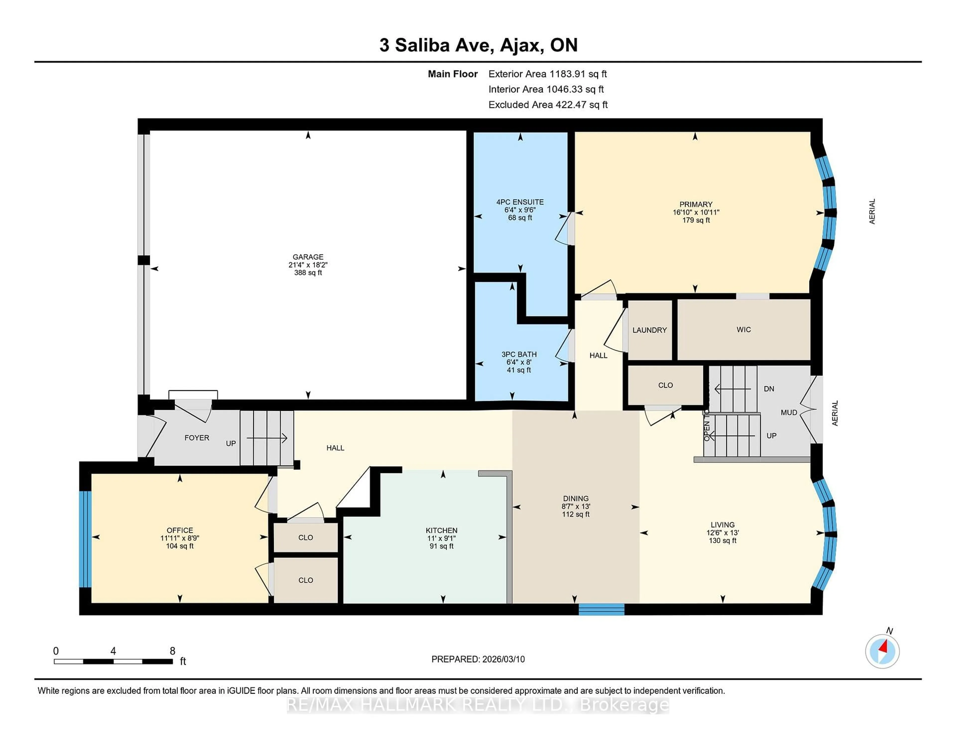 Floor plan for 3 Saliba Ave, Ajax Ontario L1Z 0P6