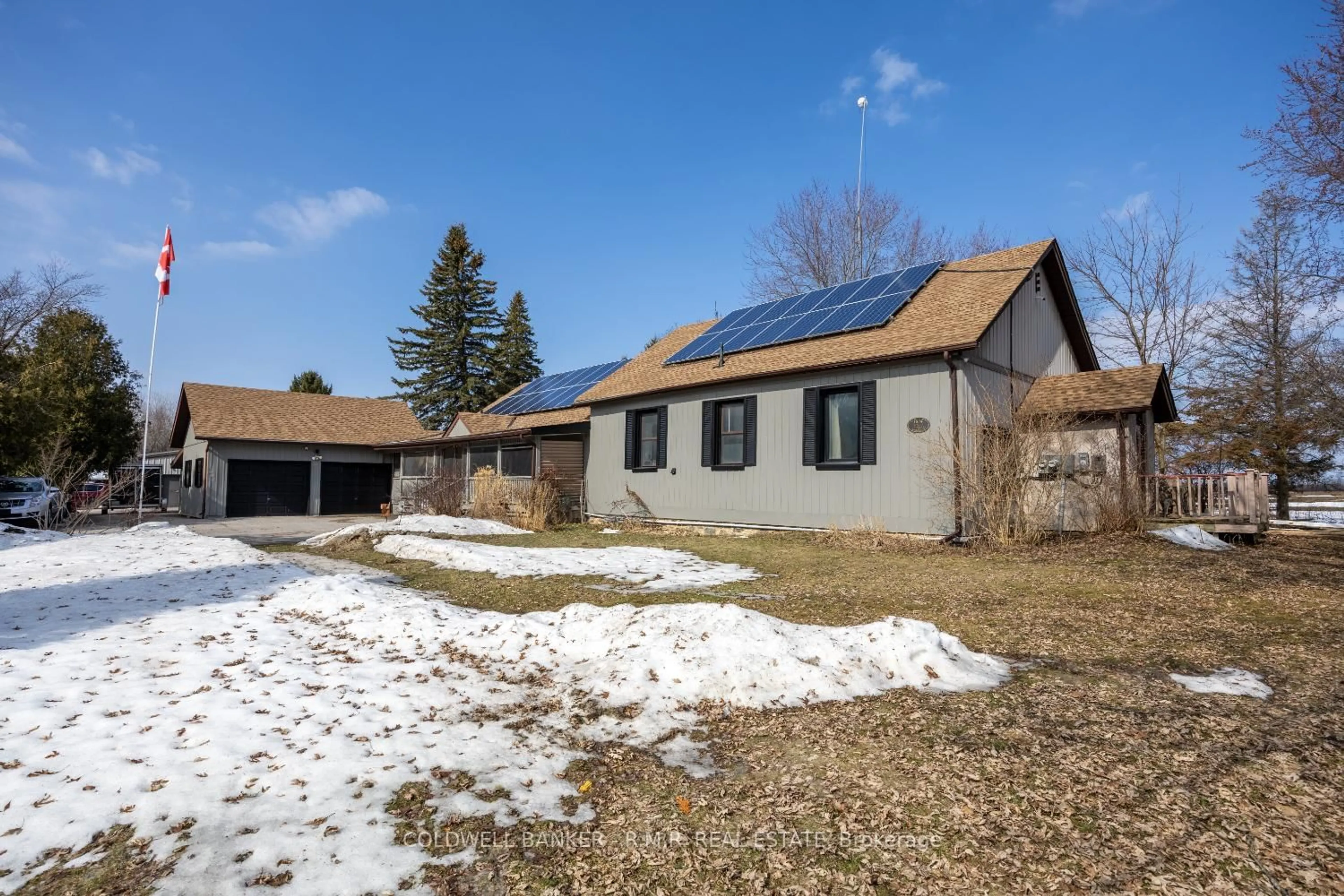 A pic from outside/outdoor area/front of a property/back of a property/a pic from drone, street for 3591 Proutt Rd, Scugog Ontario L0B 1L0