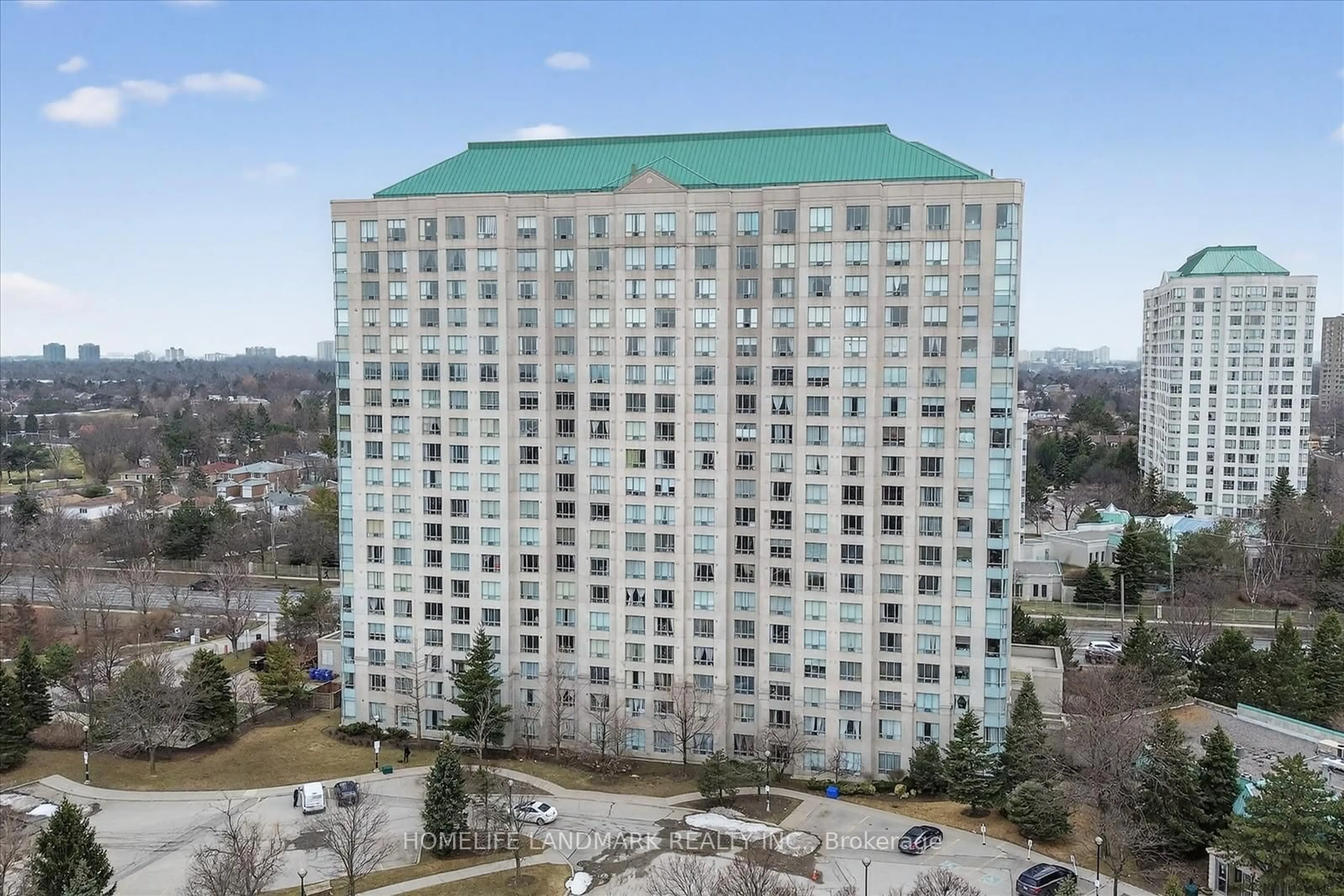 A pic from outside/outdoor area/front of a property/back of a property/a pic from drone, city buildings view from balcony for 2627 Mccowan Rd #503, Toronto Ontario M1S 5T1
