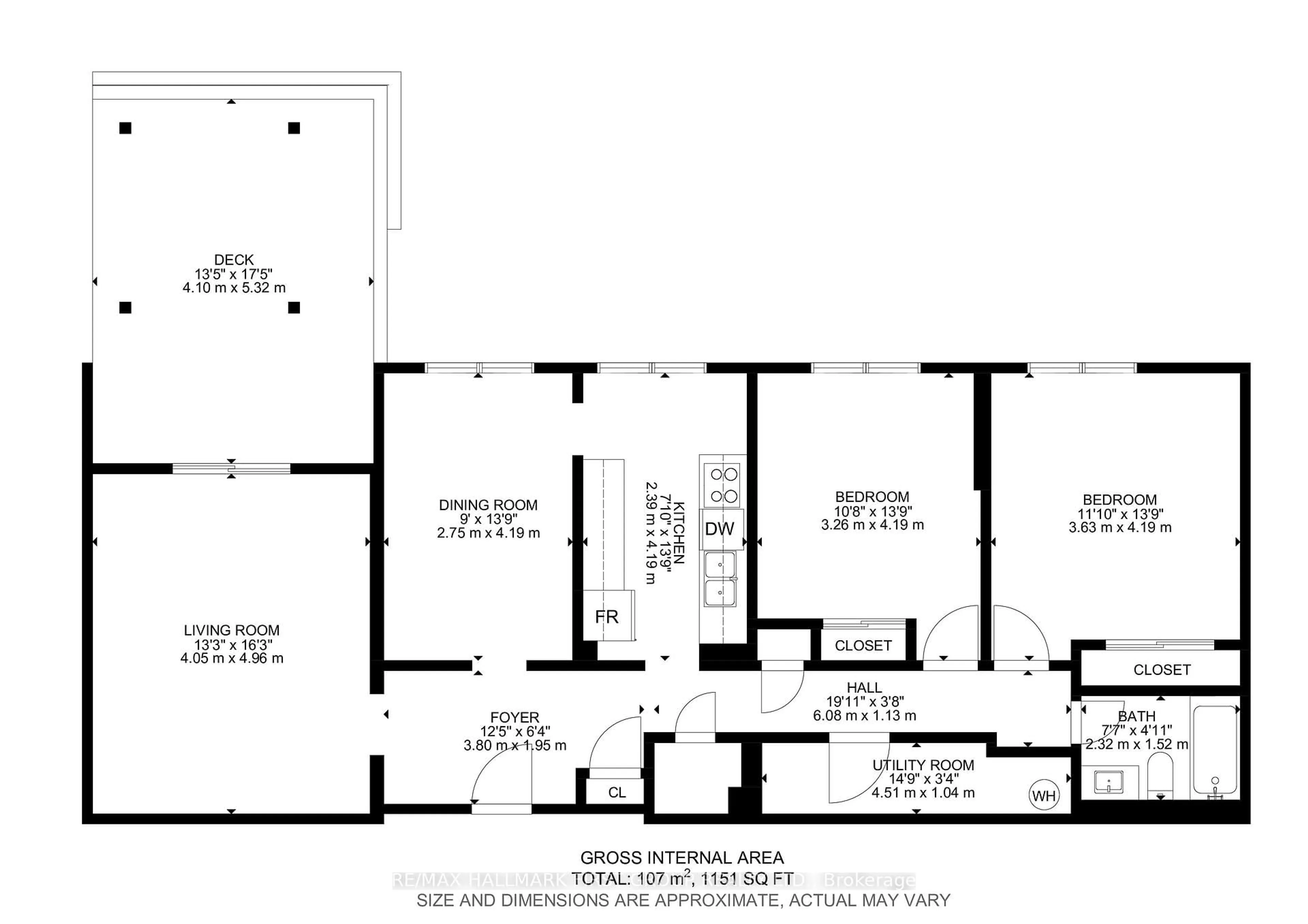Floor plan for 580 Mary St #102, Whitby Ontario L1N 2R3