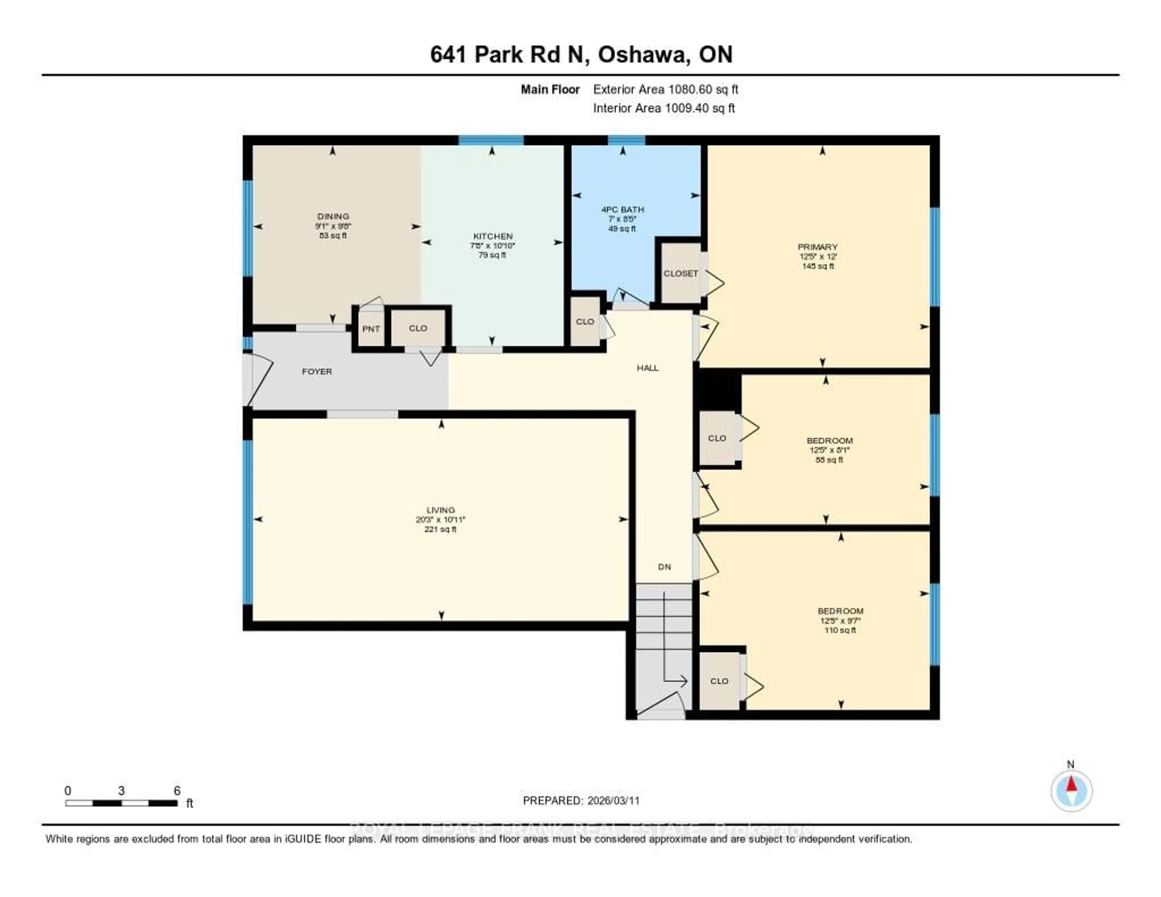 Floor plan for 641 Park Rd, Oshawa Ontario L1J 5Y8